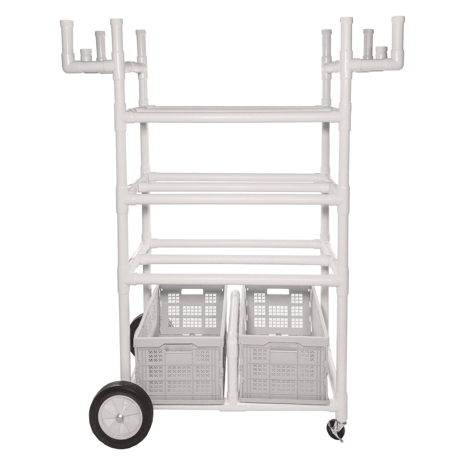 High Impact All-Terrain Heavy-Duty Cart, Plastic, 176 lb Capacity, 19 x 53 x 58, White Champion Sports Flipcost