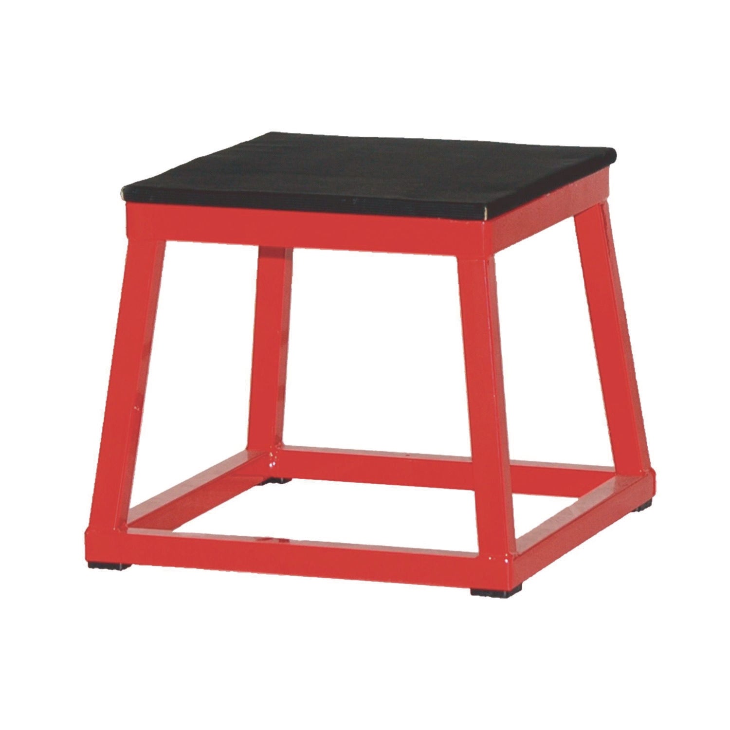 Plyo Box, 15" x 15", Plywood/Rubber/Steel, Red/Black