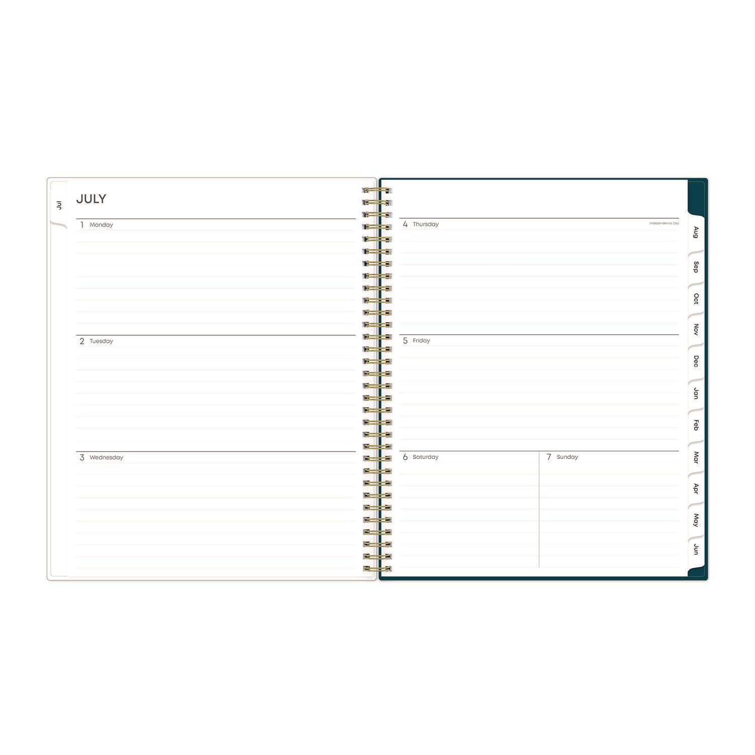 Greta Academic Year Weekly/Monthly Planner, Floral Artwork, 11.5 x 8, Green Cover, 12-Month (July-June): 2024 to 2025 Blue Sky® Flipcost