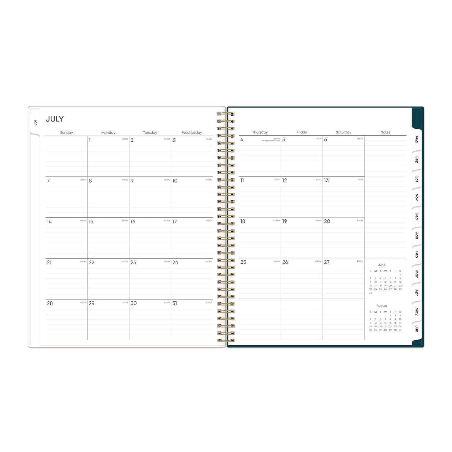 Greta Academic Year Weekly/Monthly Planner, Floral Artwork, 11.5 x 8, Green Cover, 12-Month (July-June): 2024 to 2025 Blue Sky® Flipcost