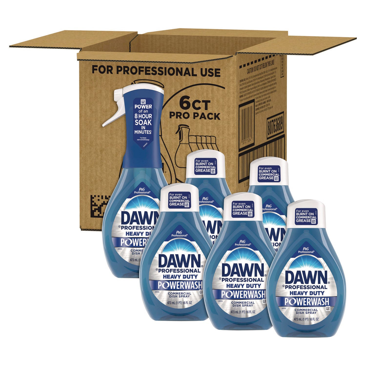 Heavy Duty Powerwash Commercial Dish Spray, 16 oz, 6 Pack: 1 Starter Kit Plus 5 Refills Dawn® Professional Flipcost