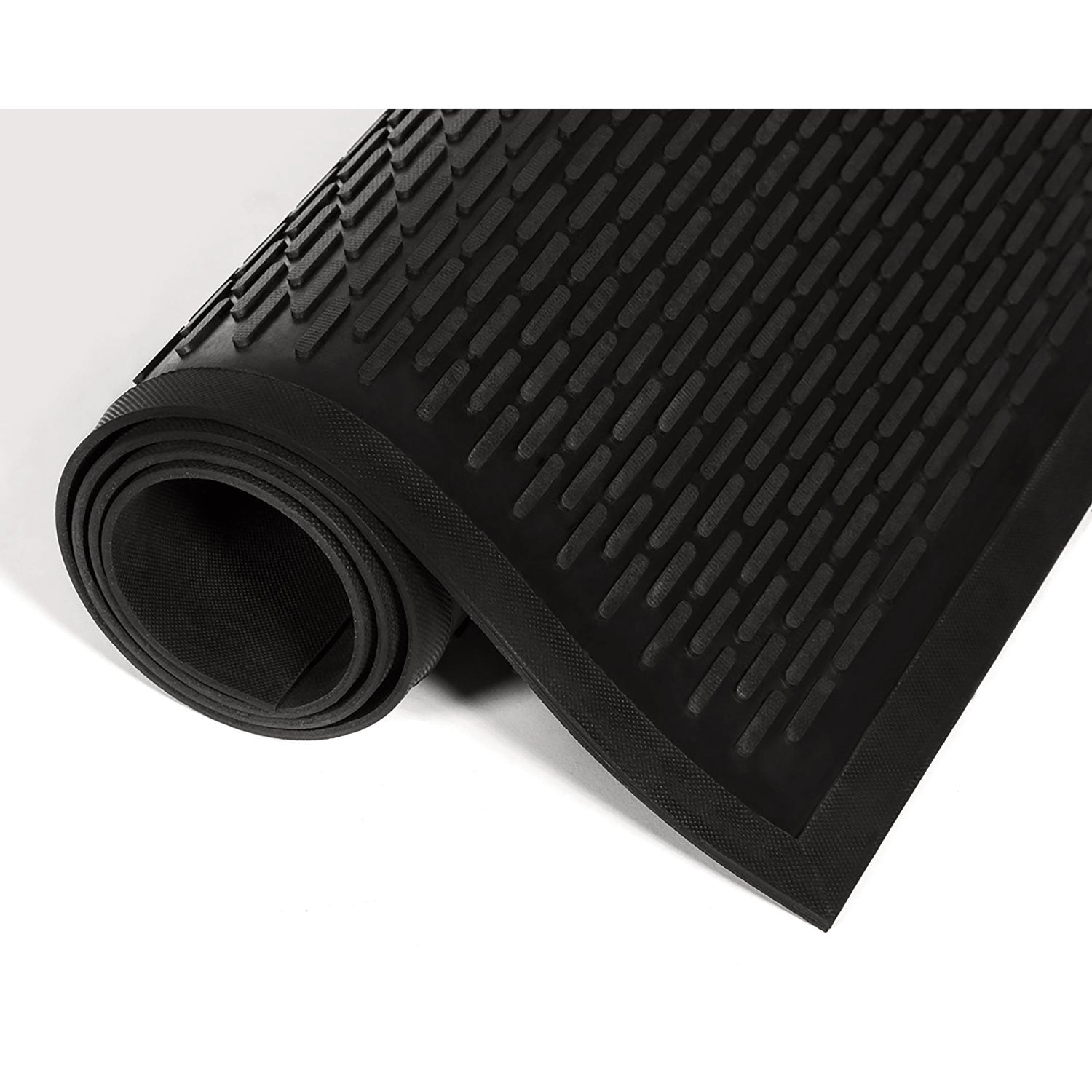 Crown Crown-Tred Indoor/Outdoor Scraper Mat, Rubber, 35.5 x 59.5, Black