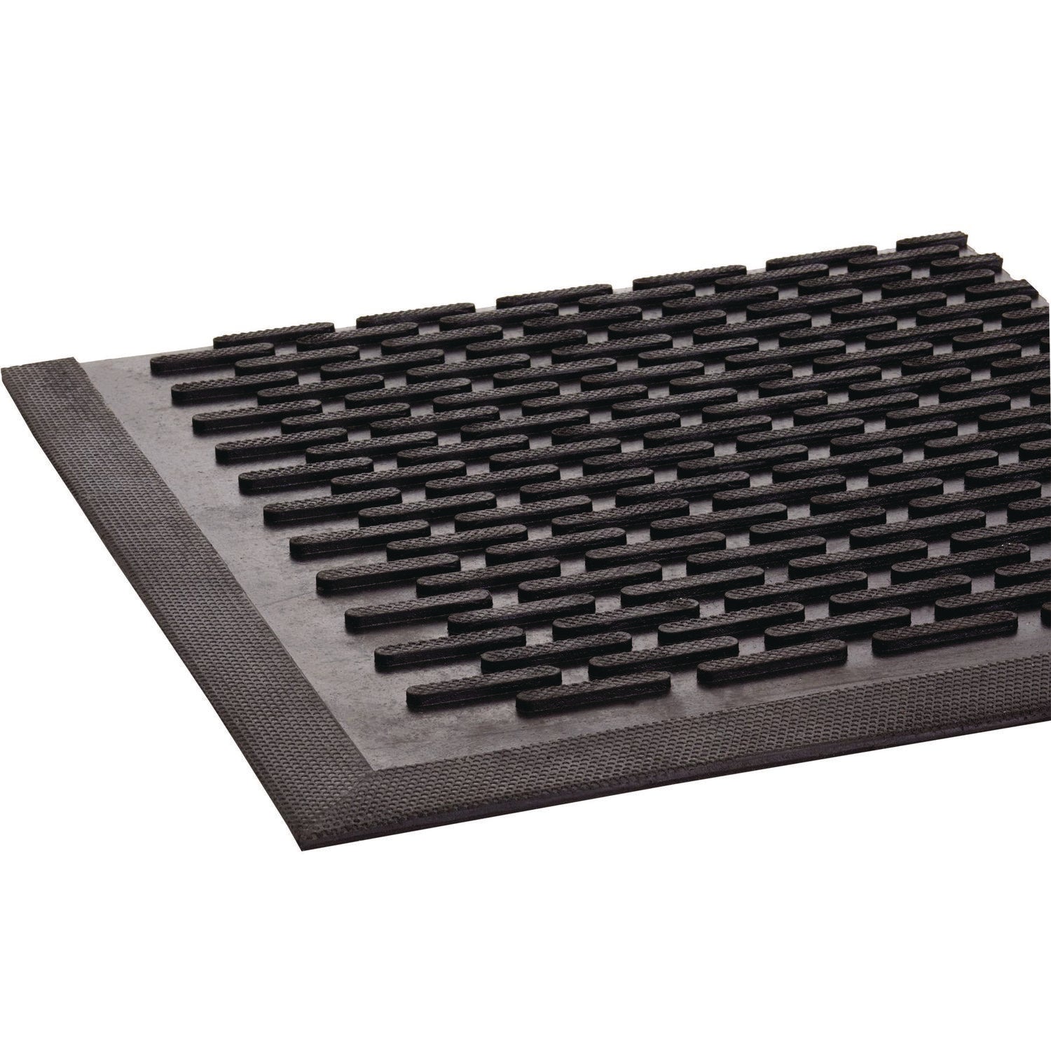 Crown Crown-Tred Indoor/Outdoor Scraper Mat, Rubber, 35.5 x 59.5, Black