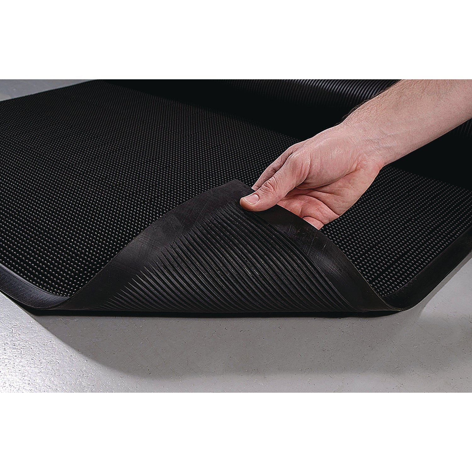 Crown Mat-A-Dor Entrance/Antifatigue Mat, Rubber, 36 x 72, Black