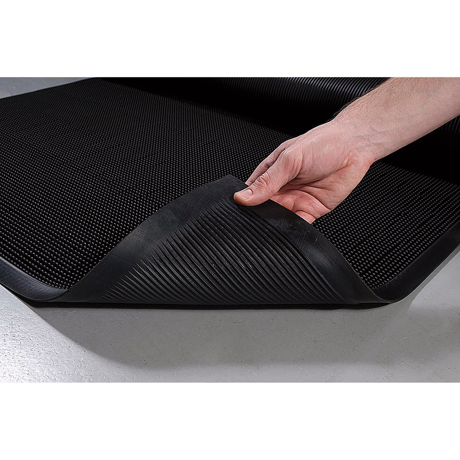 Crown Mat-A-Dor Entrance/Scraper Mat, Rubber, 24 x 32, Black