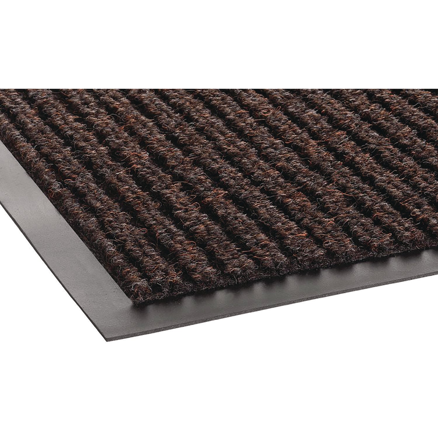 Crown Needle Rib Wipe and Scrape Mat, Polypropylene, 36 x 60, Brown