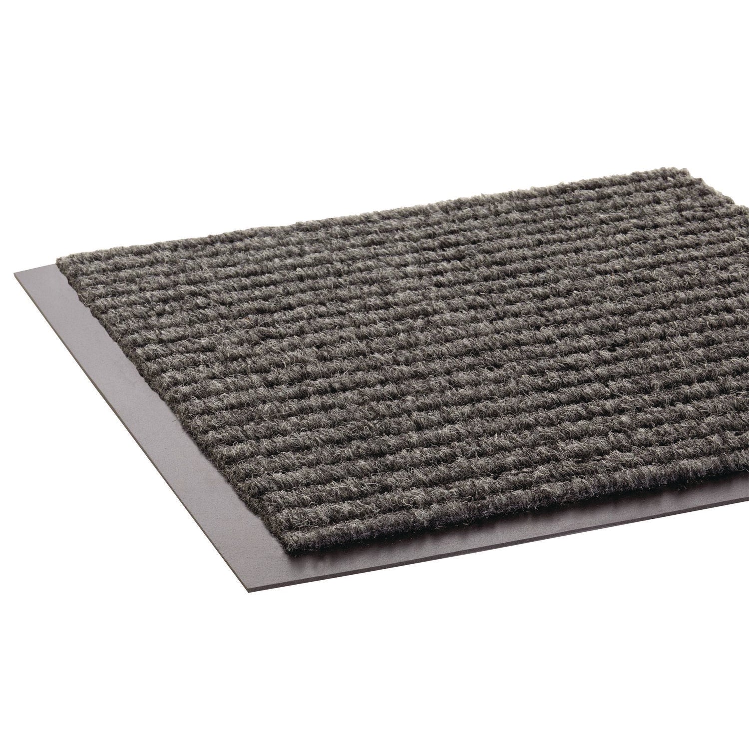 Crown Needle Rib Wipe and Scrape Mat, Polypropylene, 36 x 120, Gray