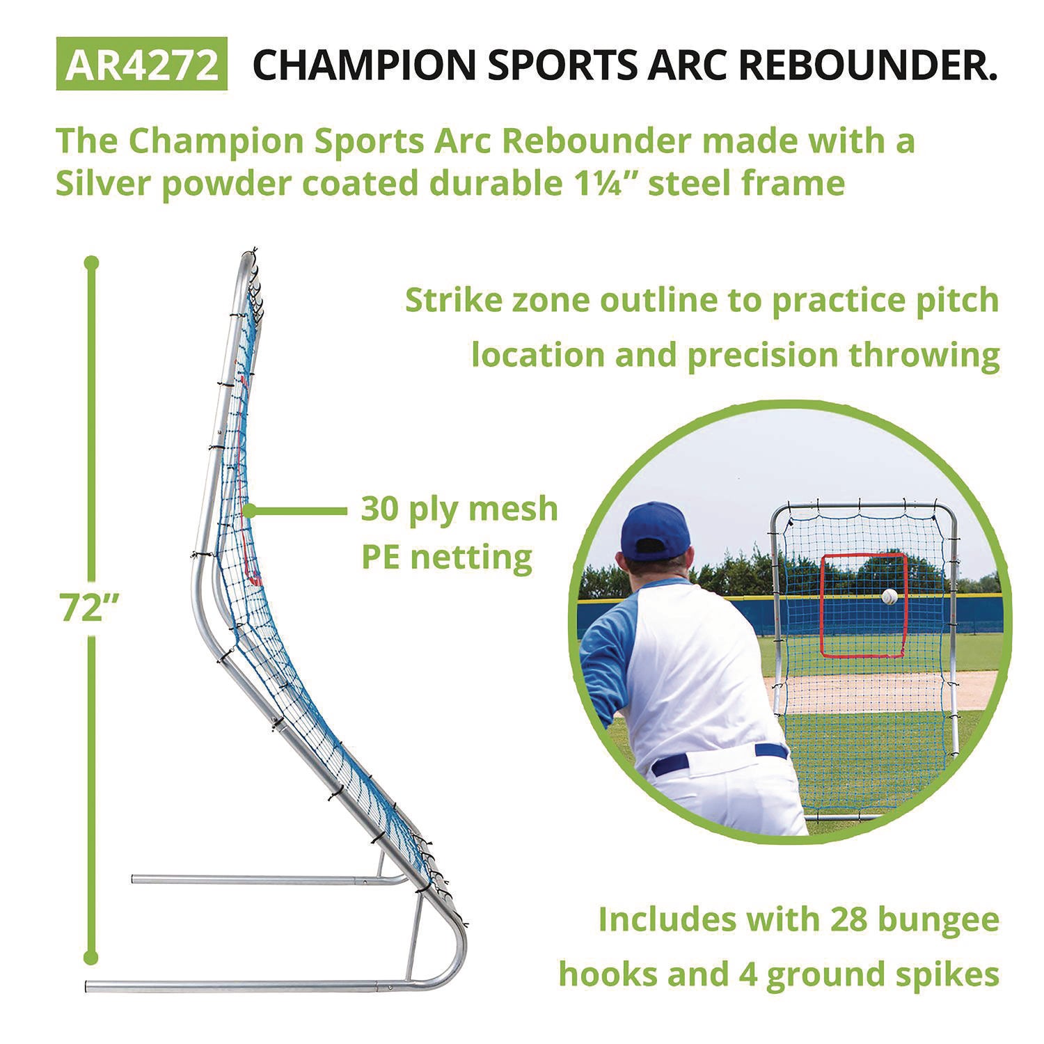 ARC Rebounder, 72  x 42 Champion Sports Flipcost