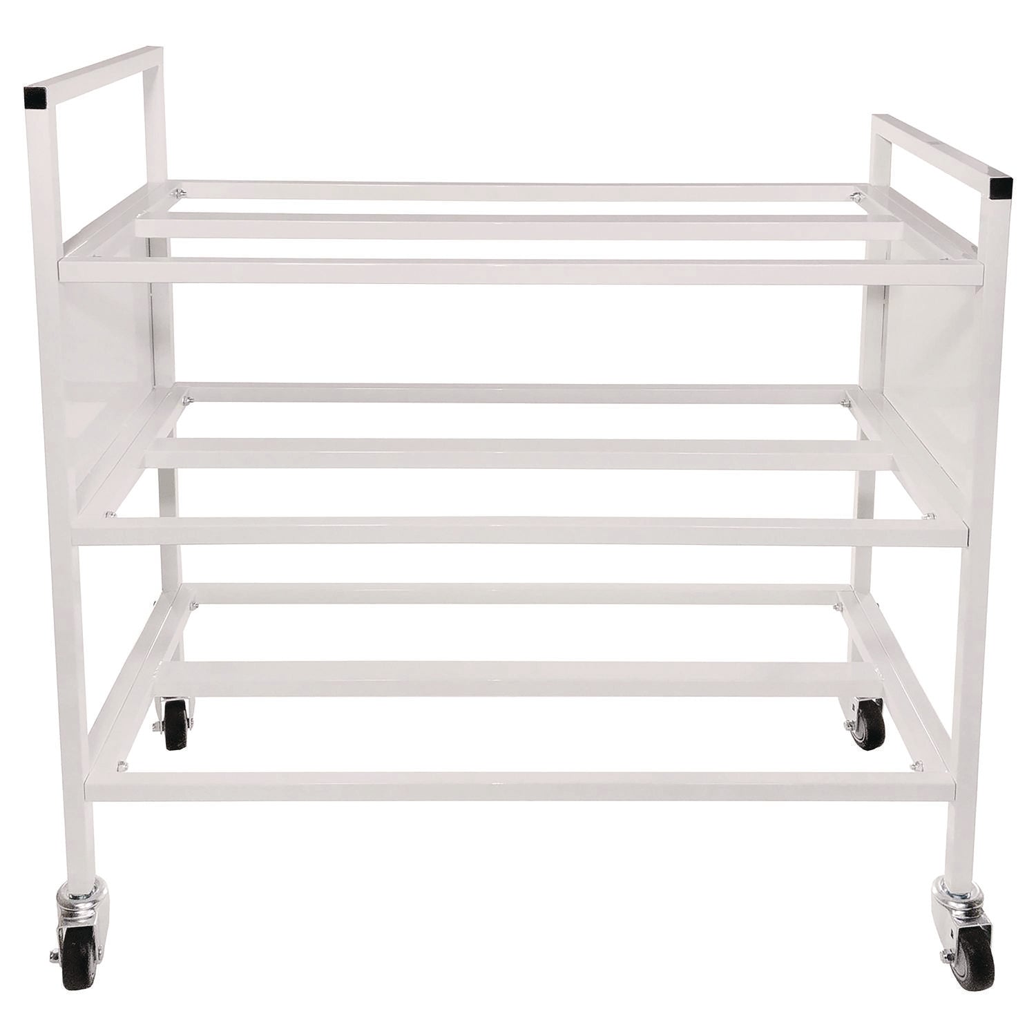 Double Wide Cart, Fits Approximately 24 Balls, Metal, 20" x 42" x 44", White Champion Sports Flipcost