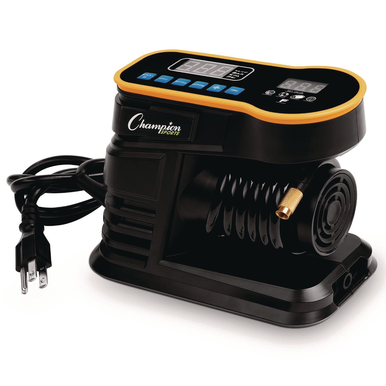 Champion Sports Digital Electronic Inflator, 0.78 cu ft/min, 30 psi, 70" Cord Champion Sports Flipcost