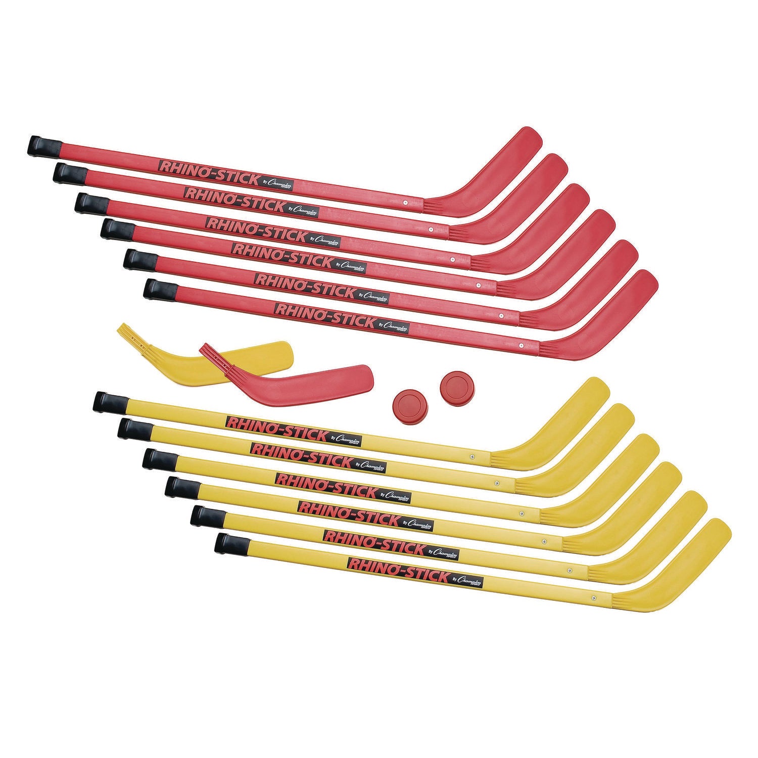 Indoor ABS Kids Hockey Set, 2 Pucks, 12 Sticks