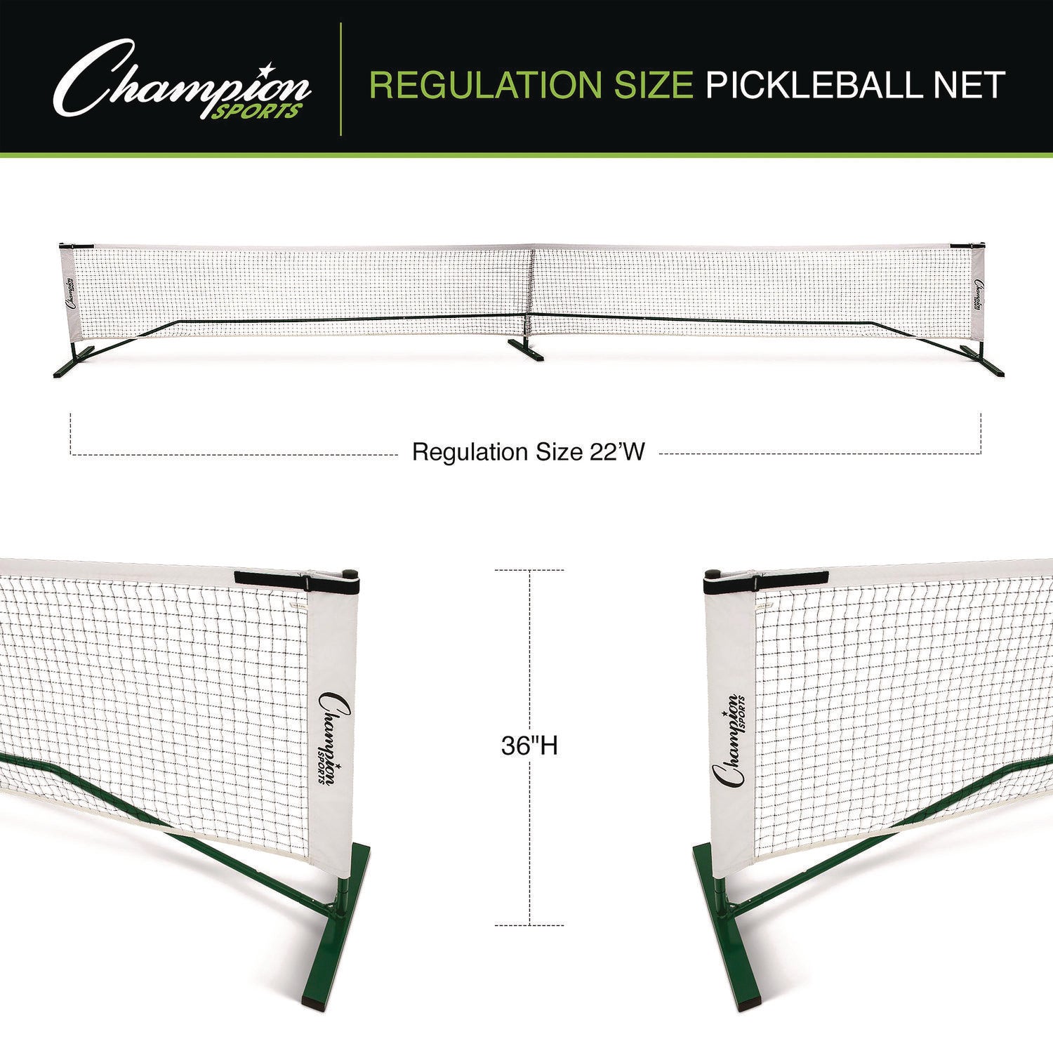 Pickleball Net, 36 ft x 22" Champion Sports Flipcost