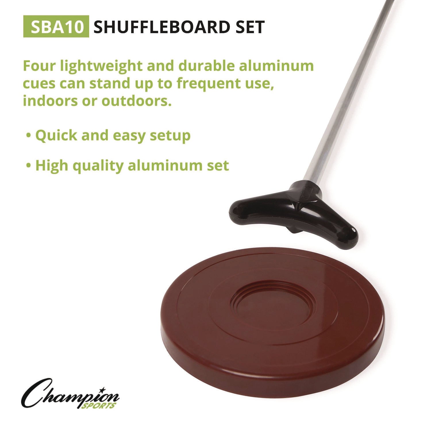 Shuffleboard Set, 4 Cues, 8 Pucks Champion Sports Flipcost