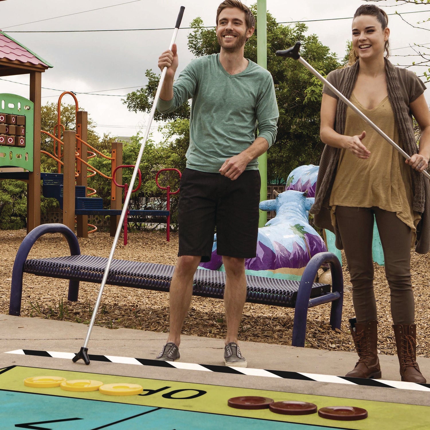 Shuffleboard Set, 4 Cues, 8 Pucks Champion Sports Flipcost