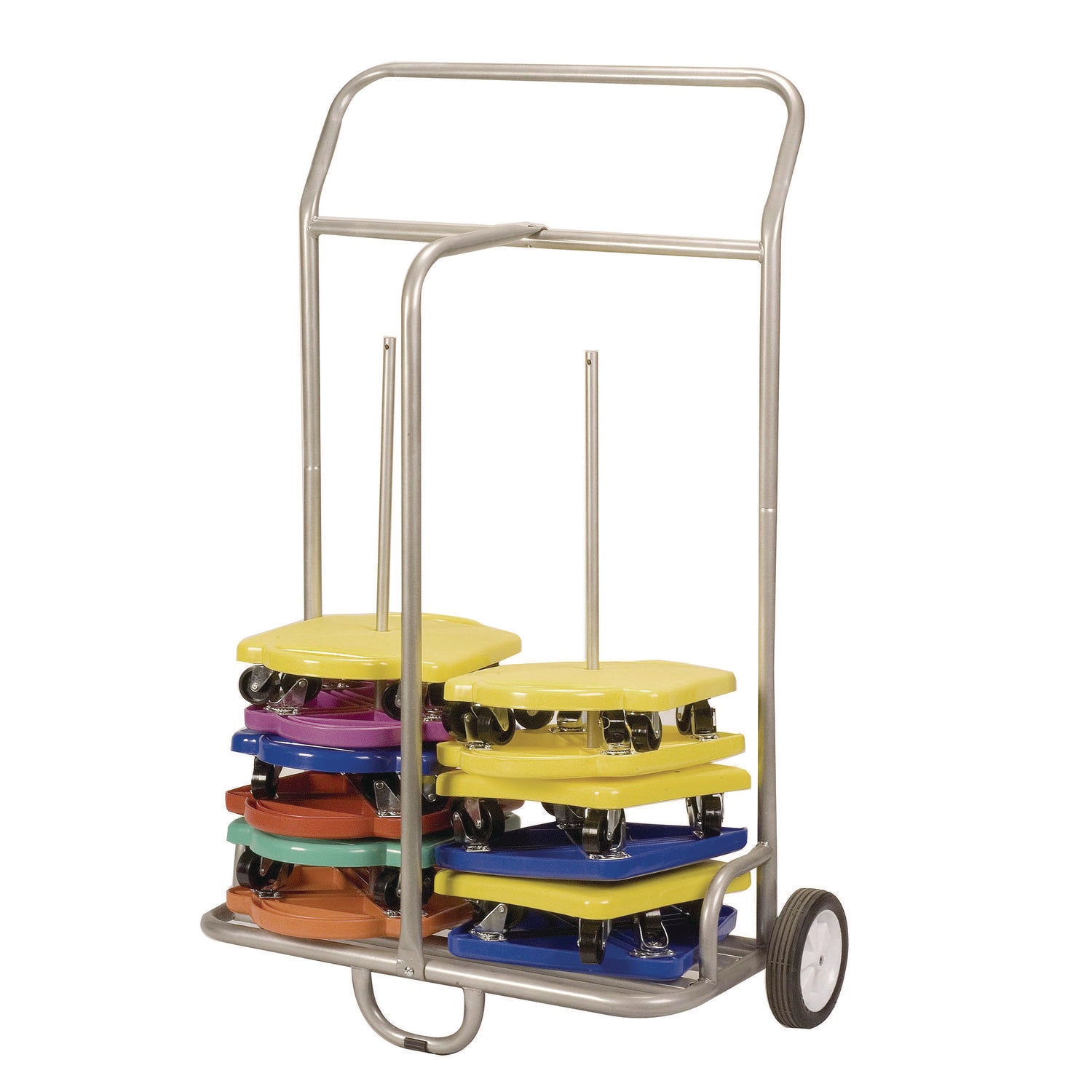 Scooter Storage Cart, Metal, 132 lb Capacity, 16 x 32 x 48, Silver