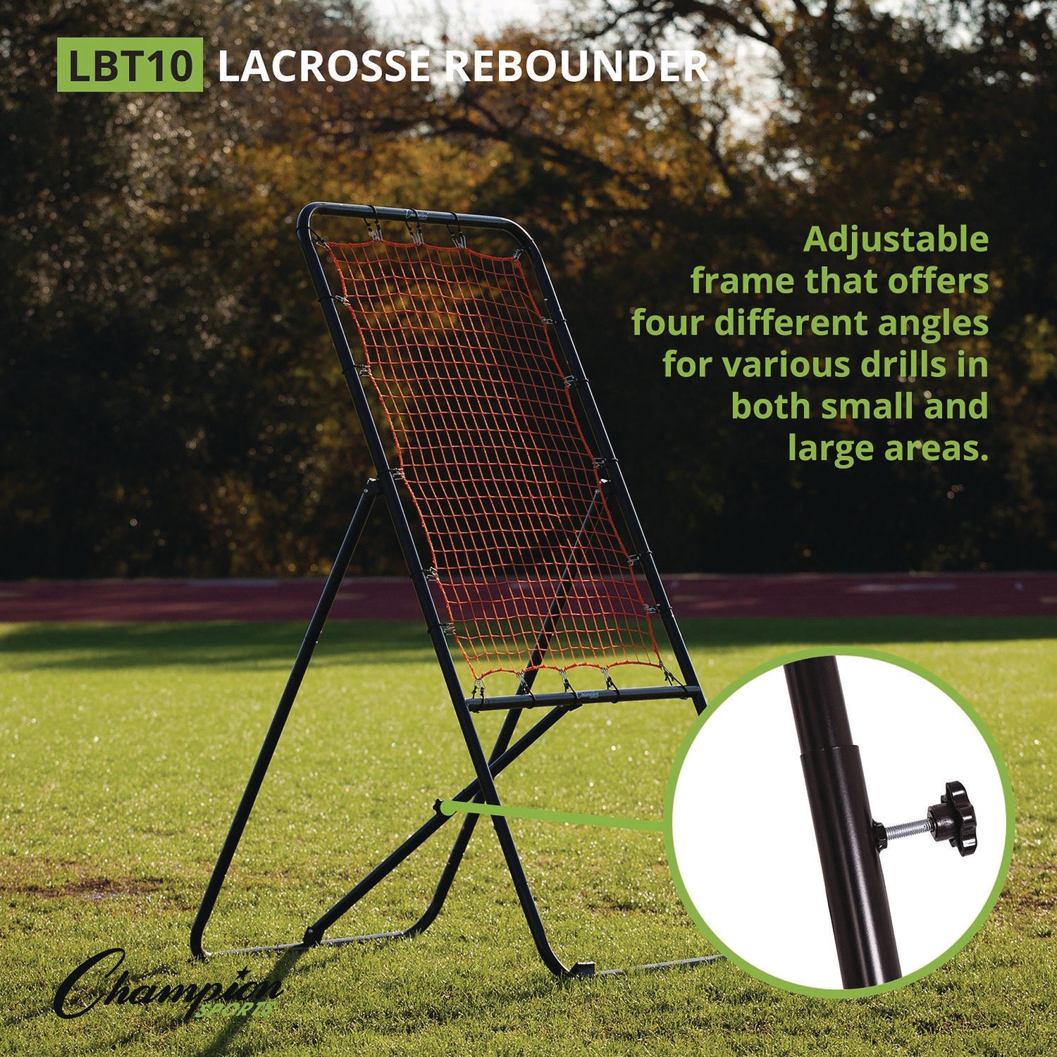 Lacrosse Ball Rebounder, 80" x 3 ft, 1.25" dia Frame Champion Sports Flipcost