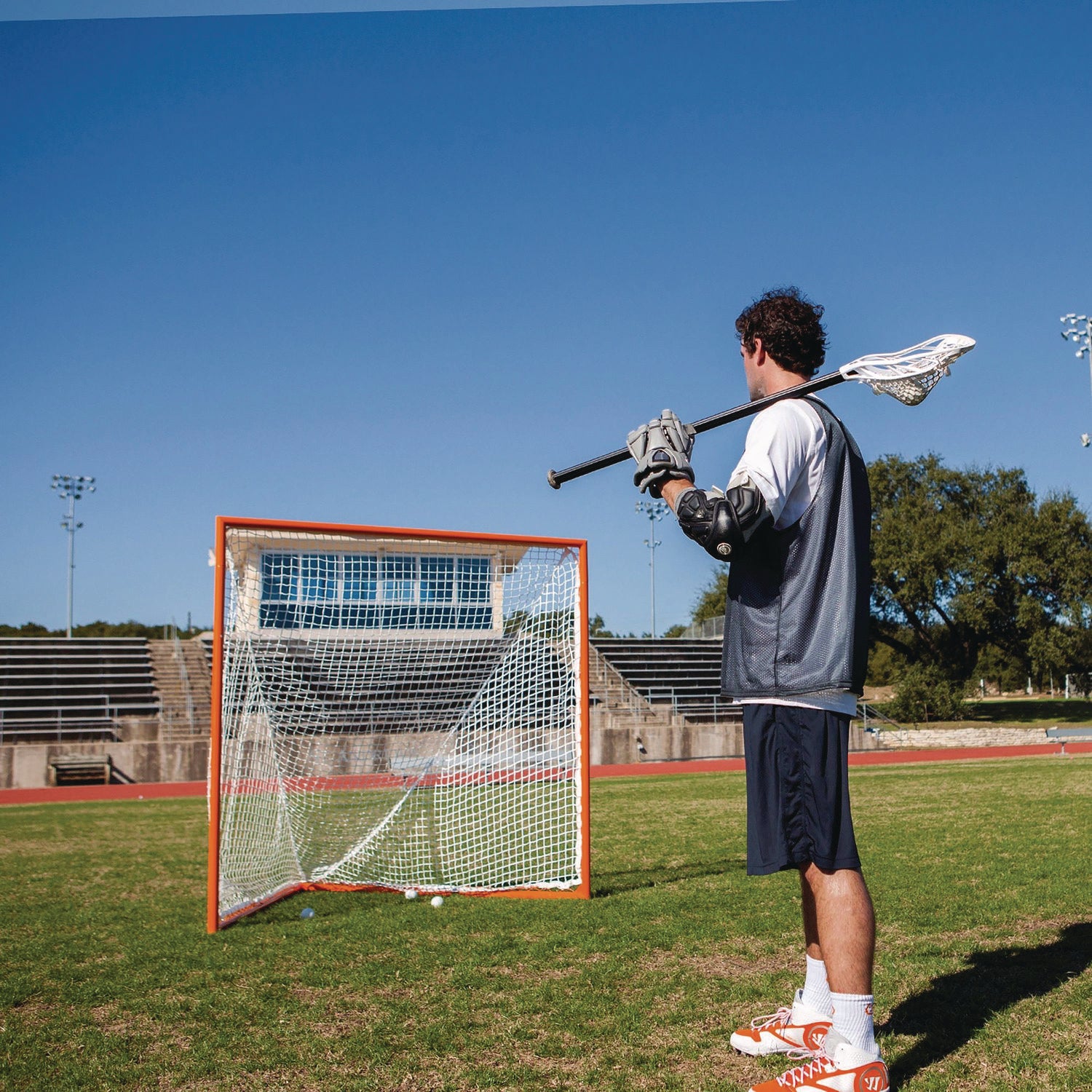 Pro High School Lacrosse Goal, 6 ft x 6 ft, 1.65" dia Frame Champion Sports Flipcost