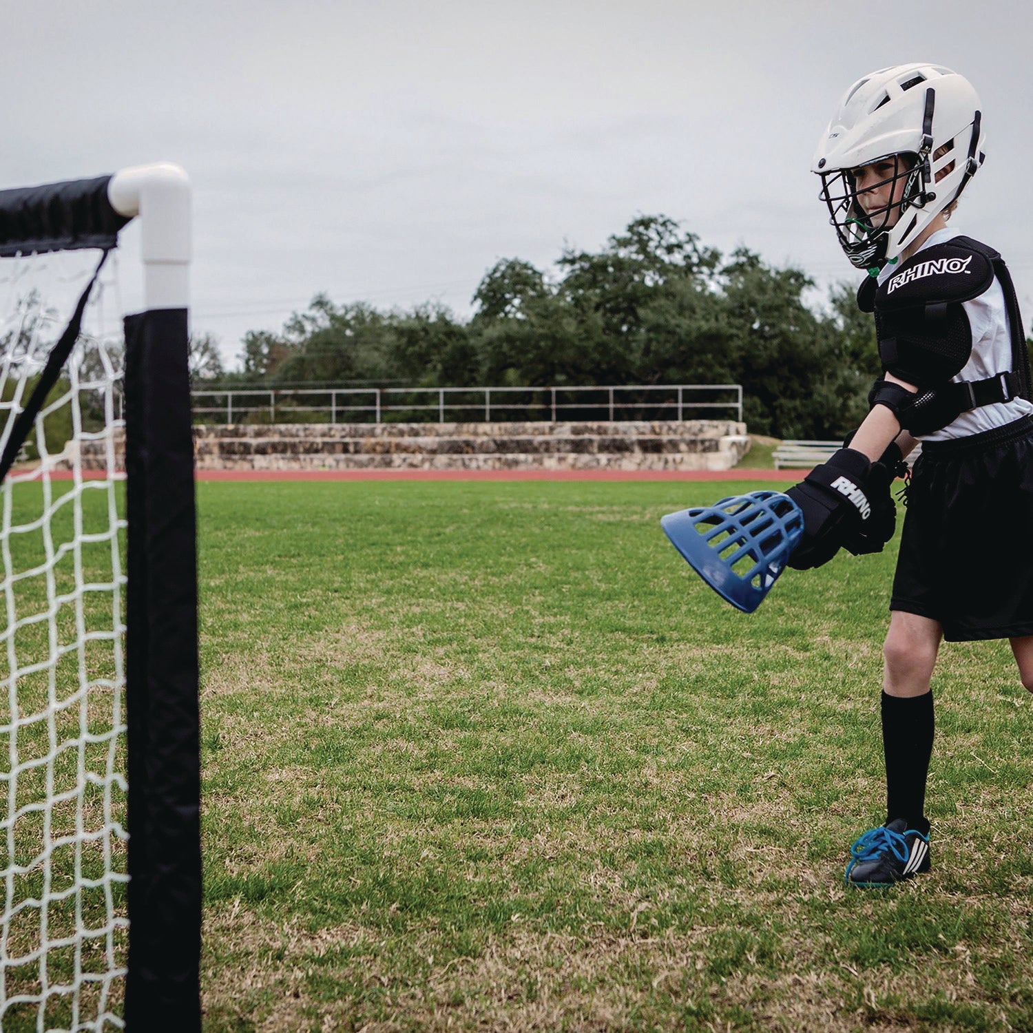 Mini Lacrosse Goal, 3 ft  x 3 ft, 1.5" dia Frame Champion Sports Flipcost