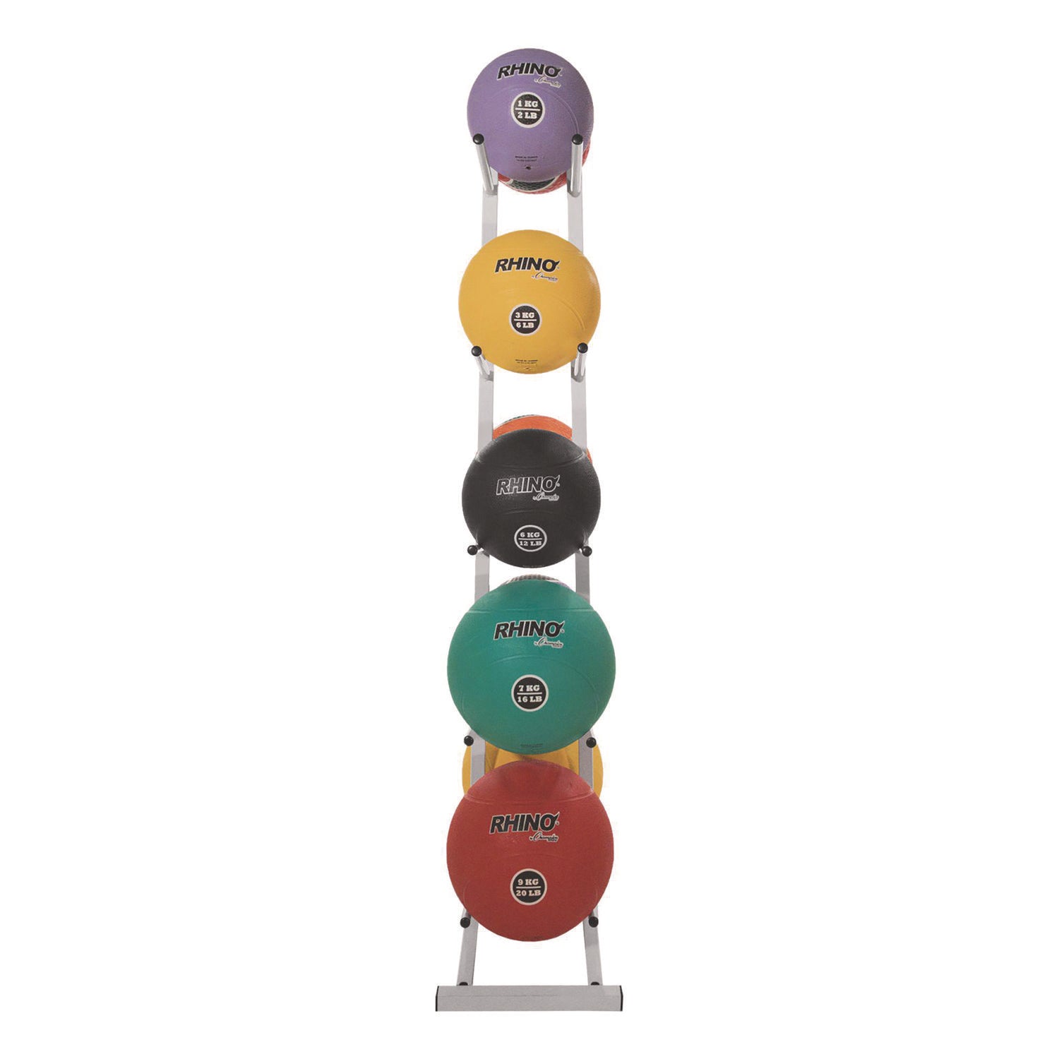 Double Medicine Ball Tree, 12" x 23" x 51", White Champion Sports Flipcost