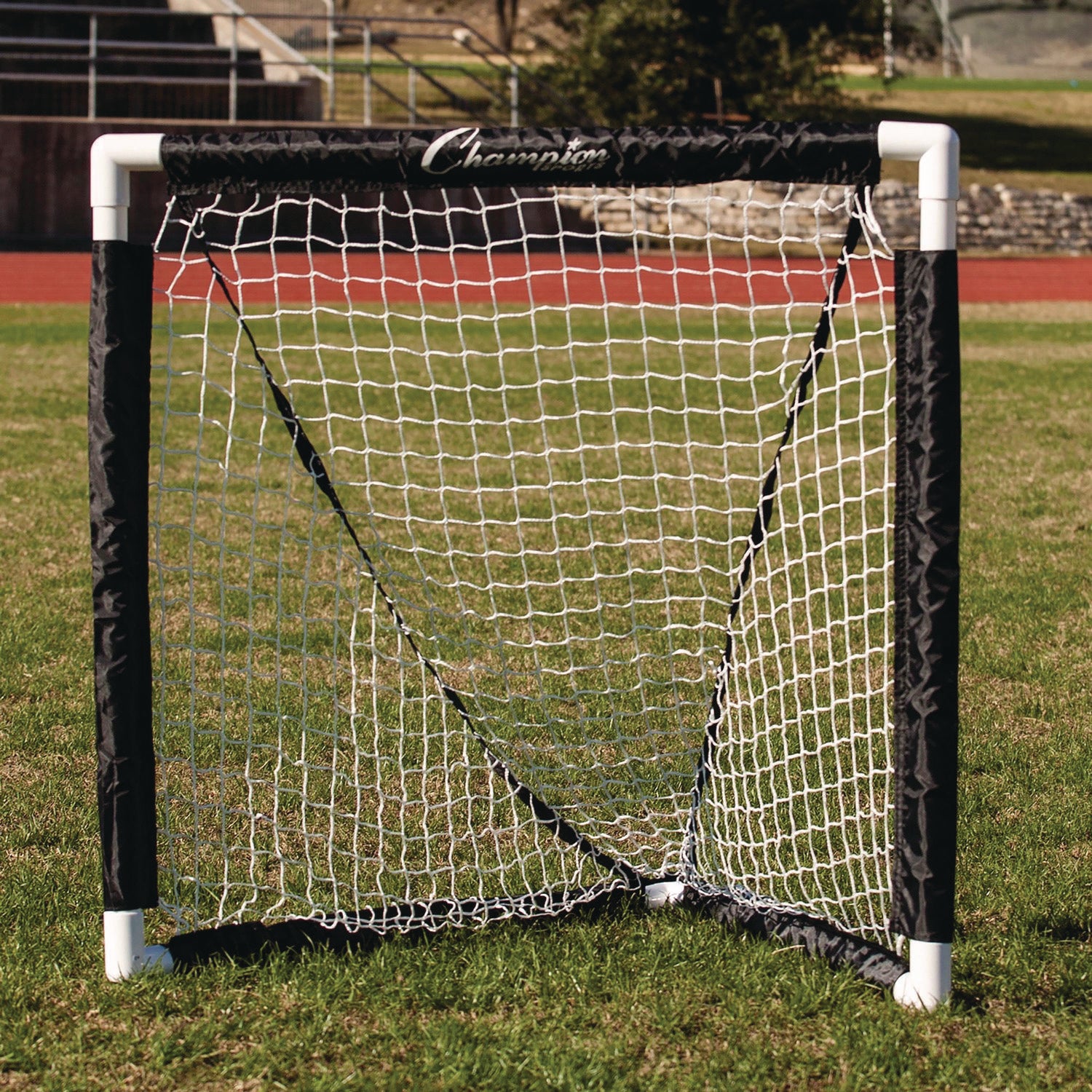 Mini Lacrosse Goal, 3 ft  x 3 ft, 1.5" dia Frame Champion Sports Flipcost