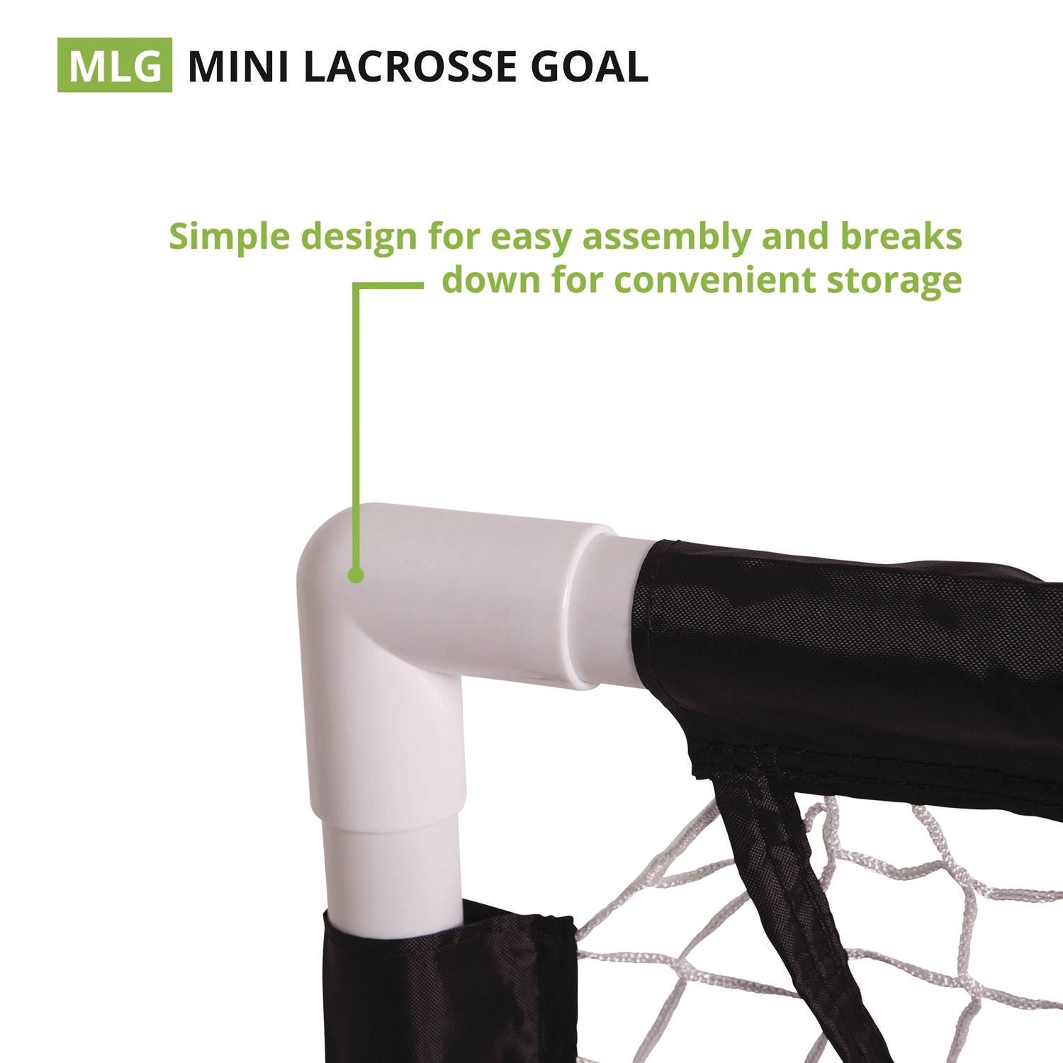 Mini Lacrosse Goal, 3 ft  x 3 ft, 1.5" dia Frame Champion Sports Flipcost