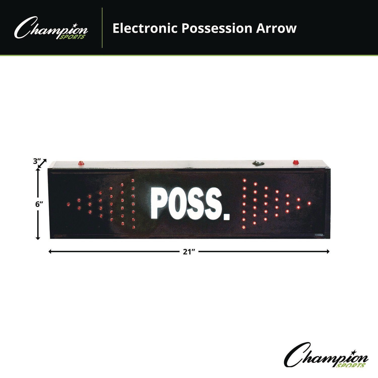 Electronic Possession Arrow, 21" x 3" x 6", Black Face, Red Graphics Champion Sports Flipcost