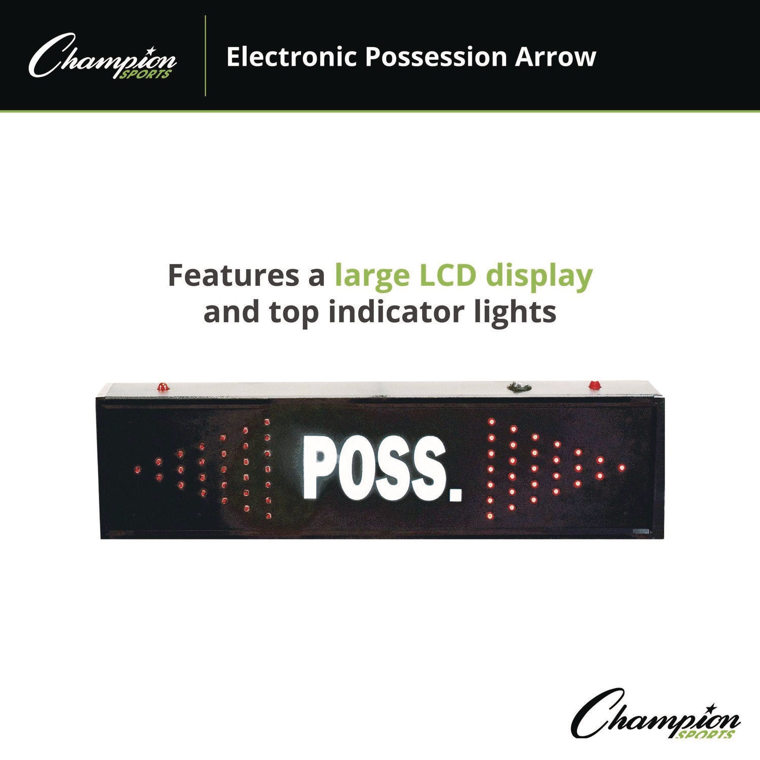 Electronic Possession Arrow, 21" x 3" x 6", Black Face, Red Graphics Champion Sports Flipcost