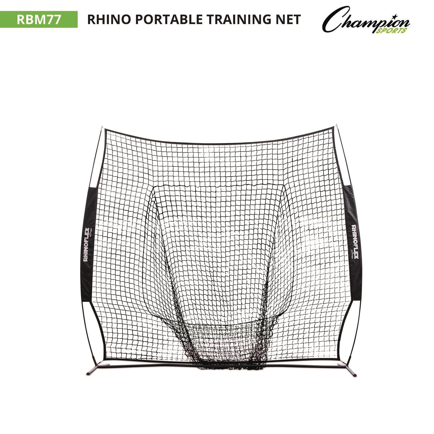 Rhino Portable Training Net, 7 ft x 7 ft Champion Sports Flipcost