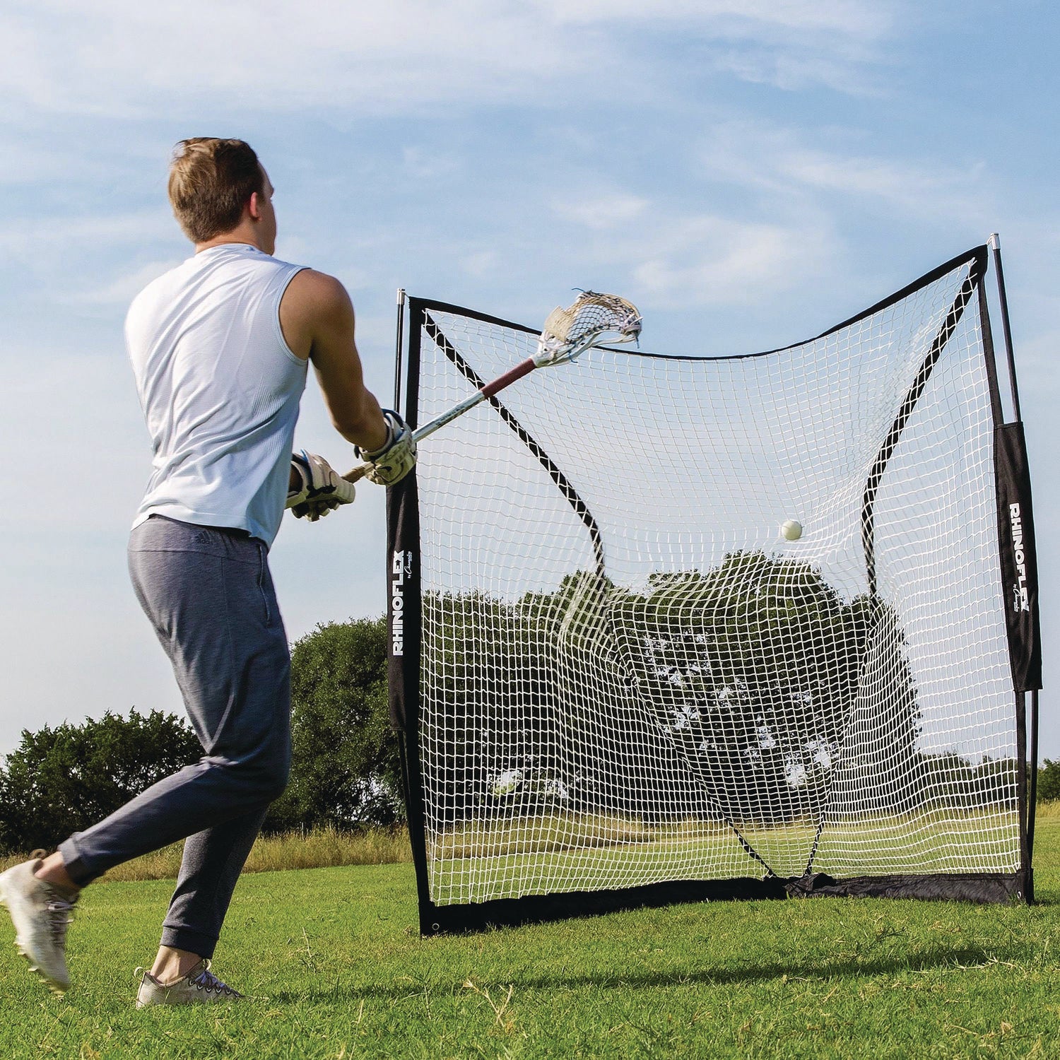 Rhino Flex Lacrosse Goal, 6 ft x 6 ft, 1" dia Frame Champion Sports Flipcost