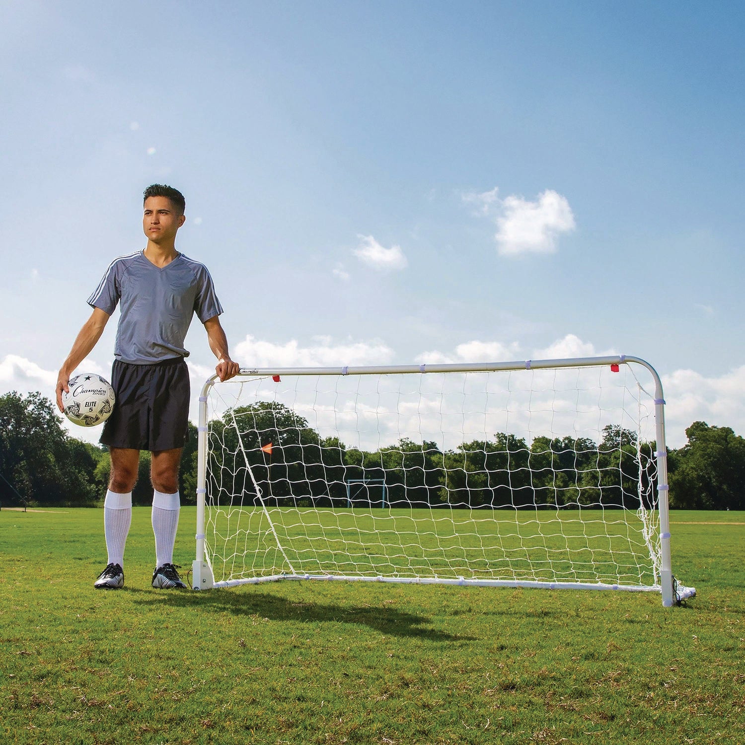 Easy Fold Soccer Goal, 6 ft  x 3 ft, 1.25" dia Frame Champion Sports Flipcost