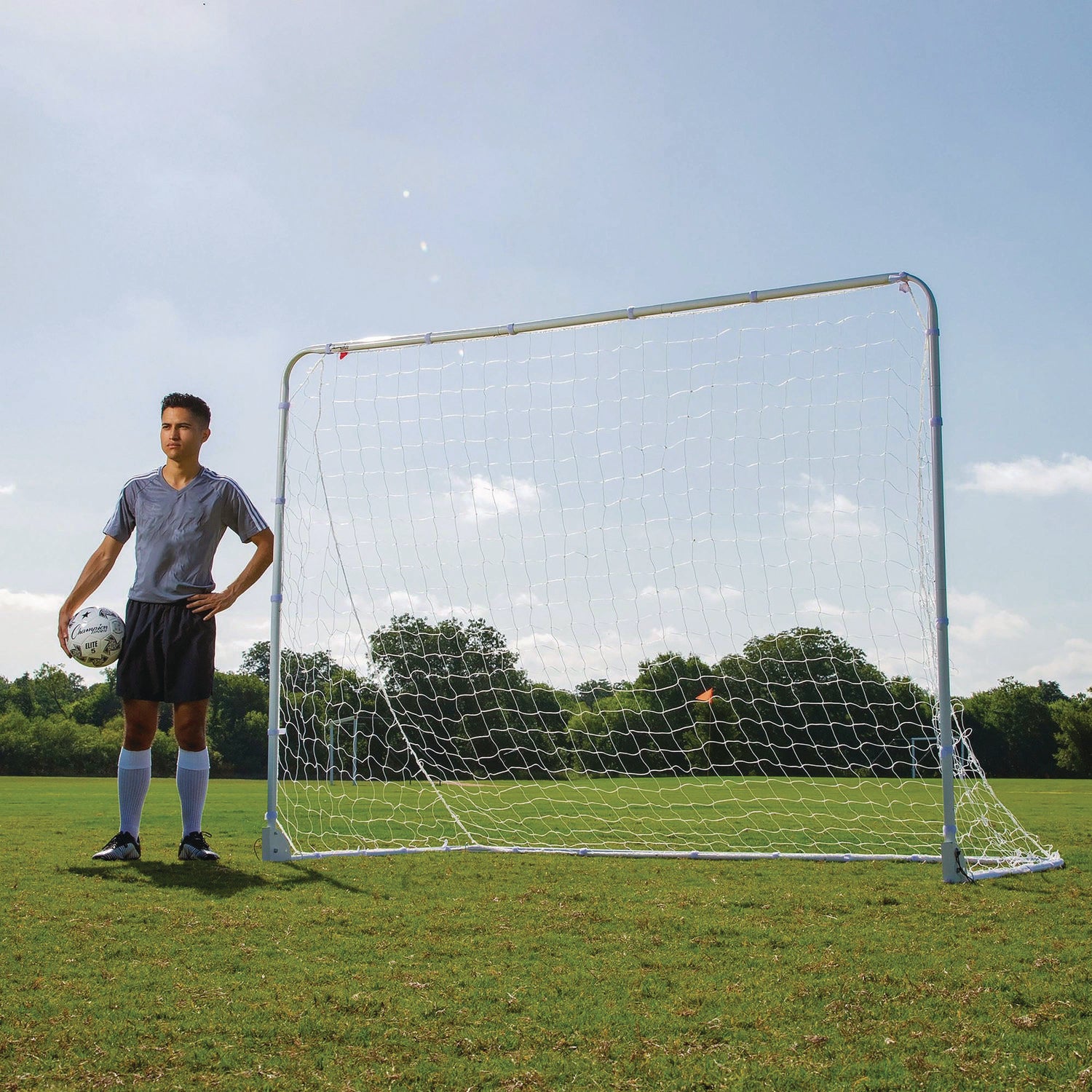 Easy Fold Soccer Goal, 8 ft x 6 ft, 1.25" dia Frame Champion Sports Flipcost