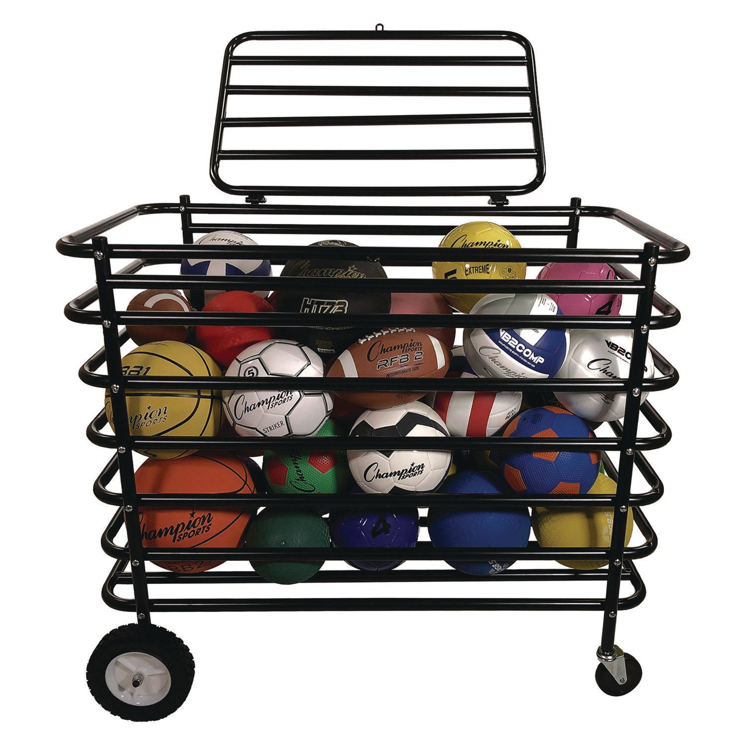 Ultimate Lockable Ball Locker, 24" x 44" x 39", Black Champion Sports Flipcost