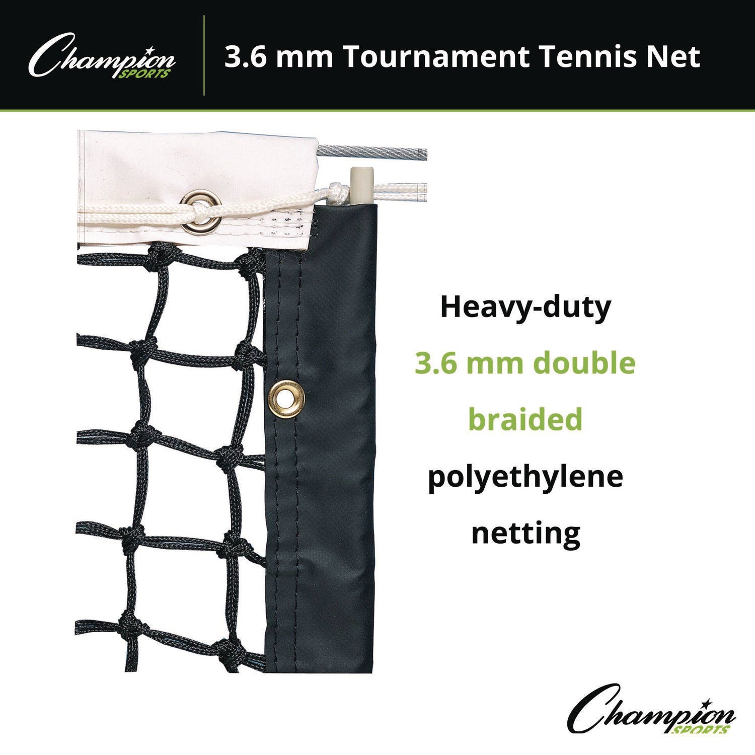 Tournament Tennis Net, 42 ft x 3.5 ft Champion Sports Flipcost