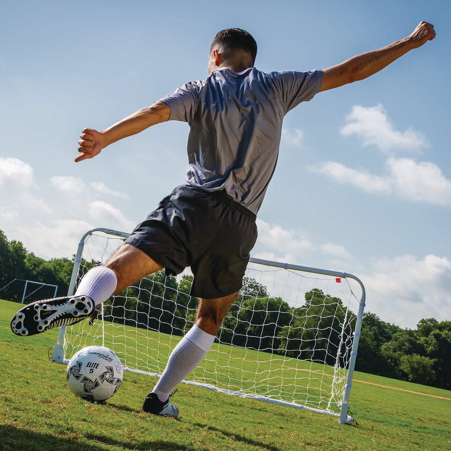 Easy Fold Soccer Goal, 6 ft  x 3 ft, 1.25" dia Frame Champion Sports Flipcost