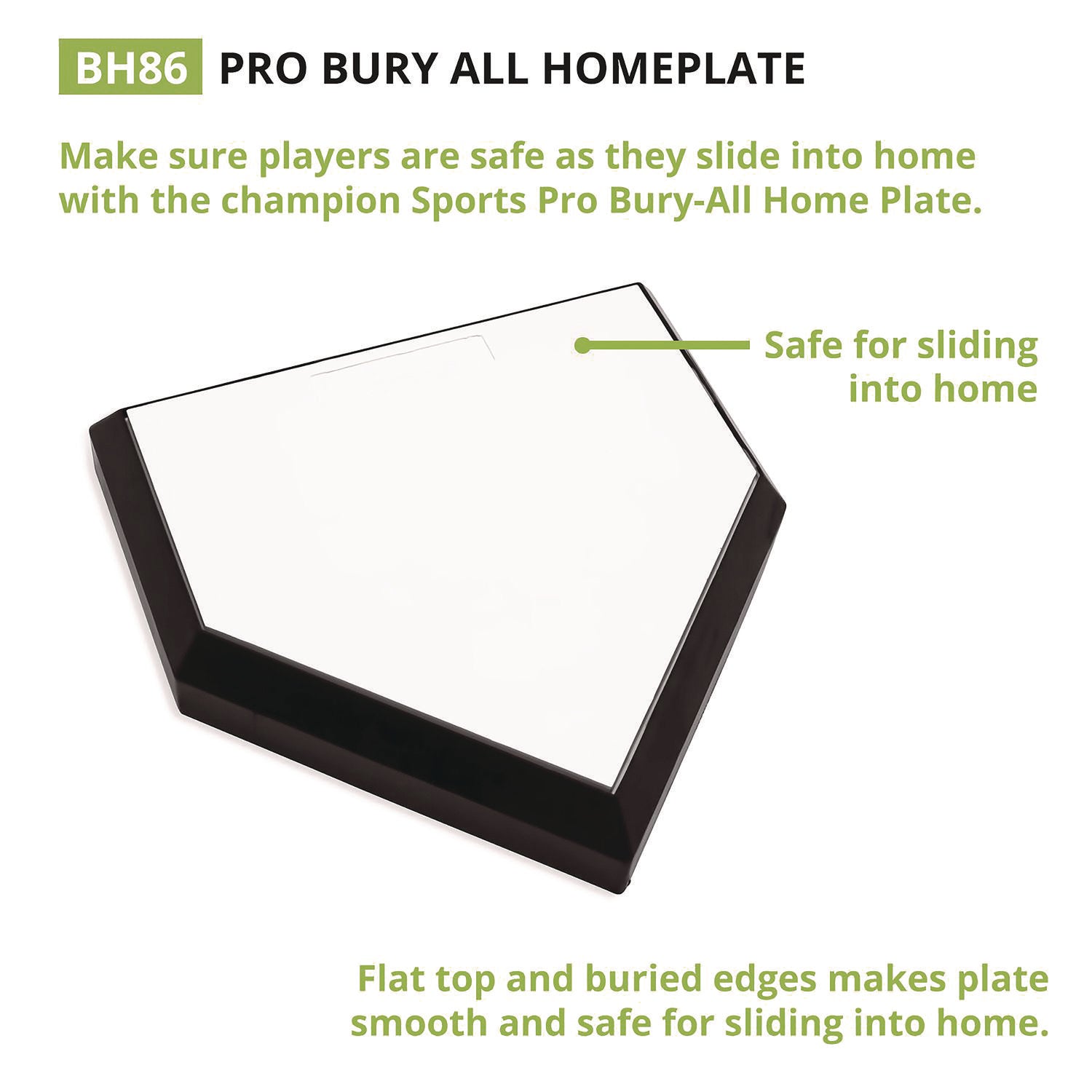 Pro Bury All Homeplate, 20" x 20" x 4" Champion Sports Flipcost