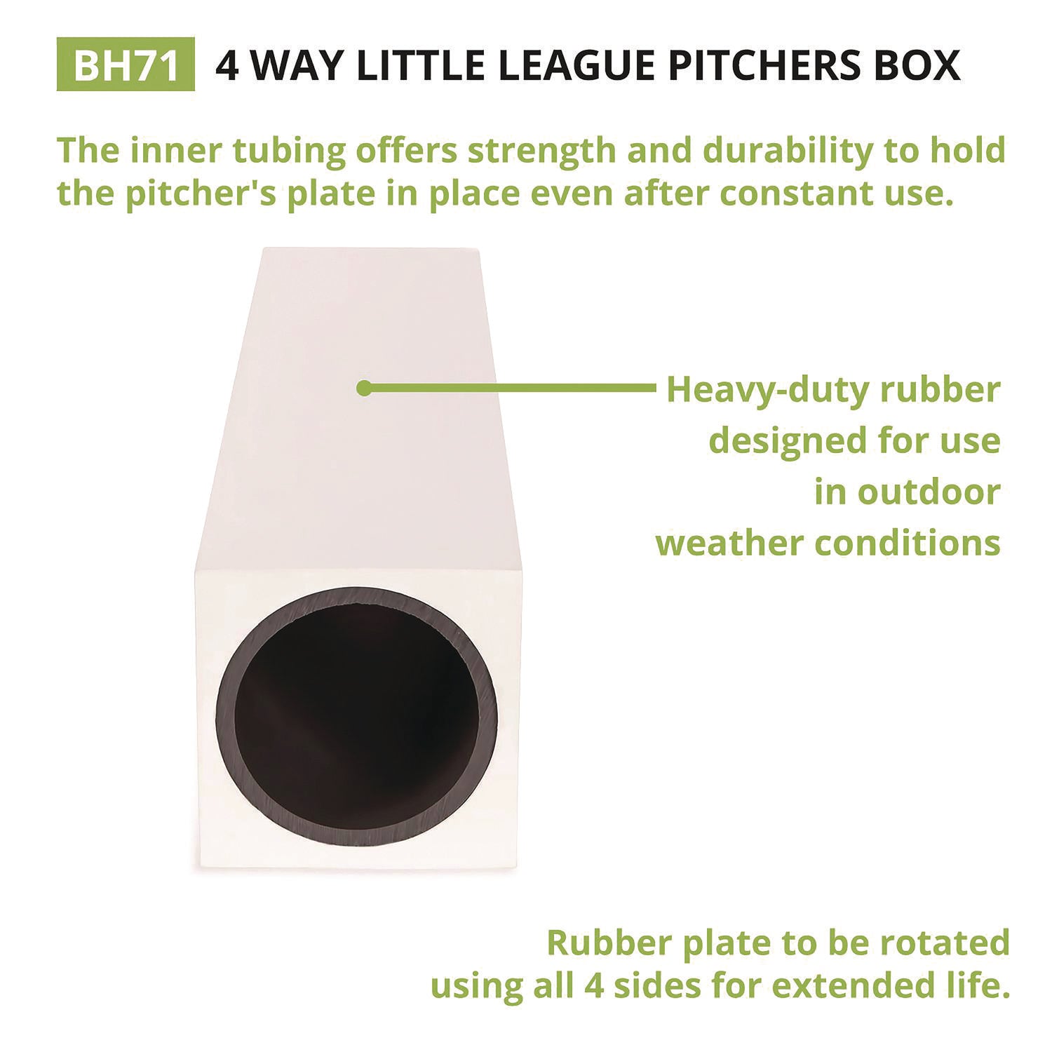 4-Way Youth Pitcher's Box, 18" x 4" Champion Sports Flipcost