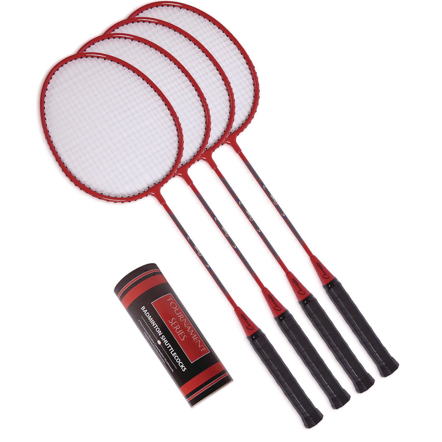 Deluxe Volleyball/Badminton Tournament Set, (4) Rackets/(2) Shuttlecocks/(2) Birdies/Net/Pump/Volleyball Champion Sports Flipcost