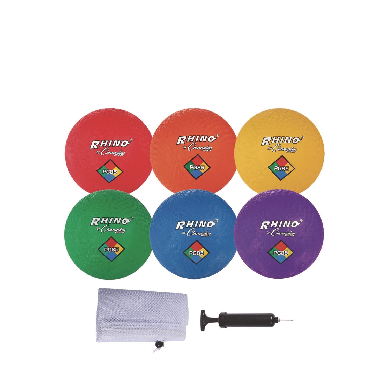 8.5" Playground Ball Set with Pump, Assorted Colors, 6/Set Champion Sports Flipcost