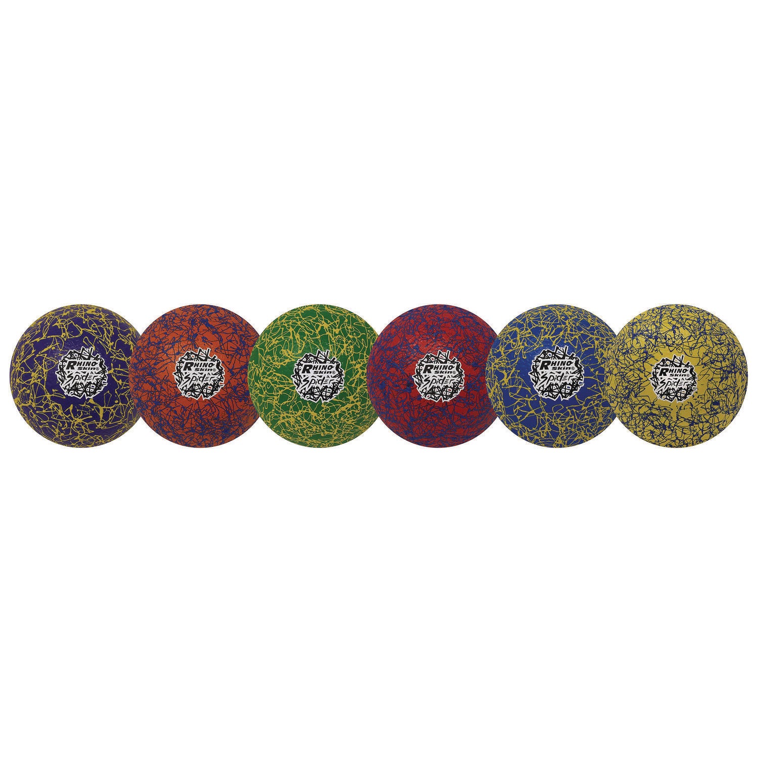 Rhino Skin Spider Dodgeball Set, 6.3" Diameter, Assorted Colors, 6/Set Champion Sports Flipcost