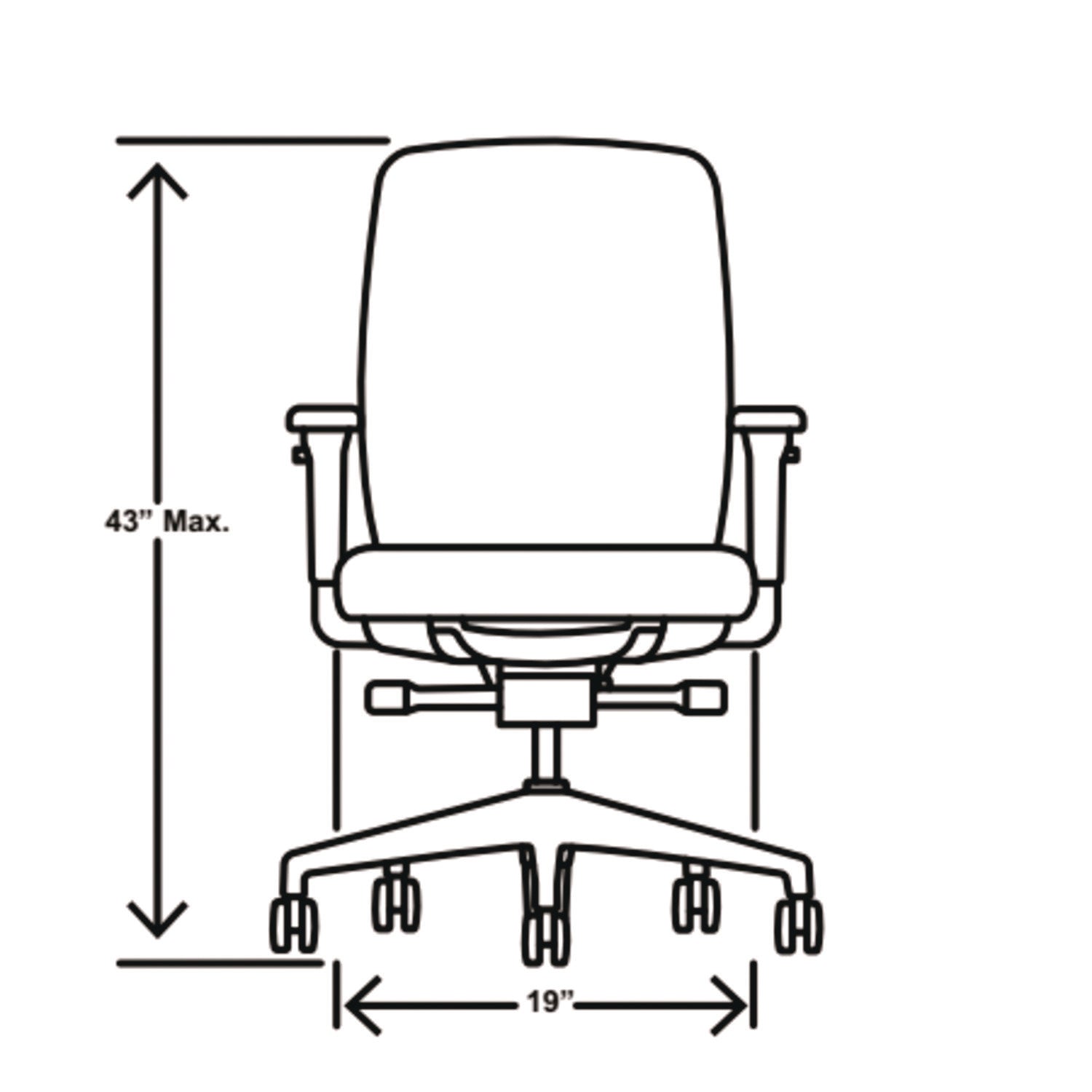 HON® Flexion Mesh Back Task Chair, Supports Up to 300lb, 14.81" to 19.7" Seat Height, Black Seat/Back/Base