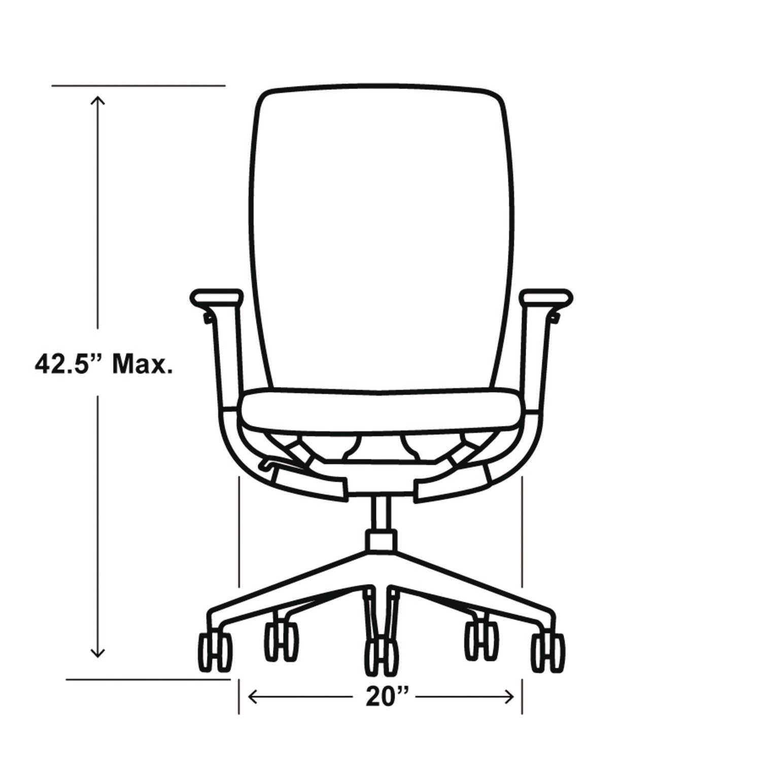 HON® Flexion Mesh Back Task Chair, Supports Up to 300 lb, 14.81" to 19.7" Seat Height, Black/Basalt