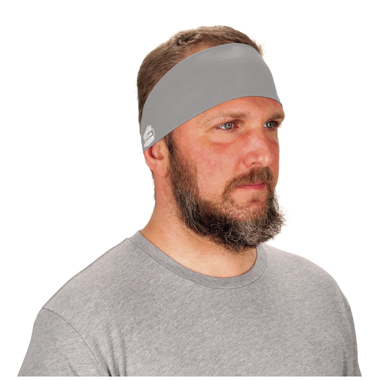 Chill-Its 6634 Performance Knit Cooling Headband, Polyester/Spandex, One Size Fits Most, Gray ergodyne® Flipcost