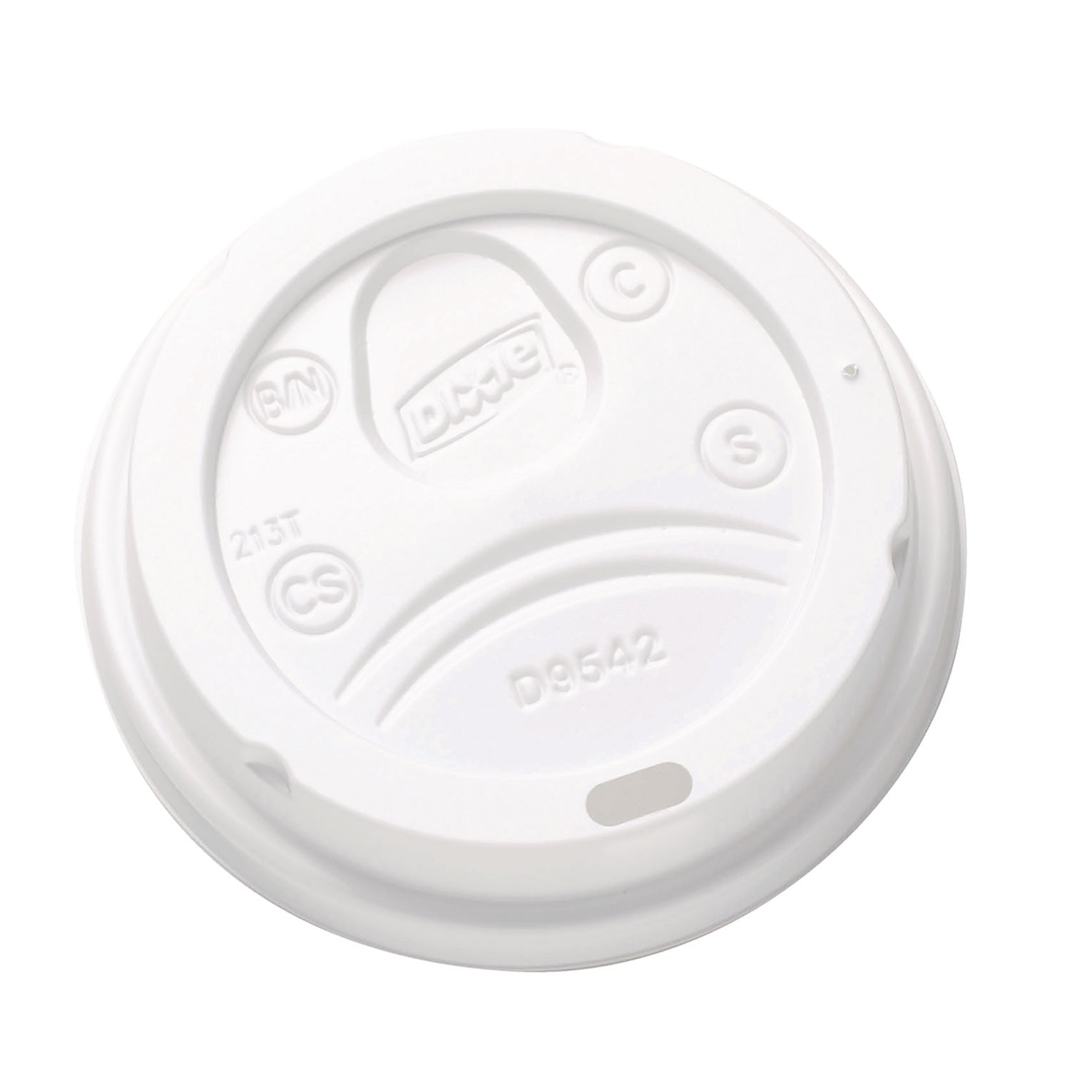 DIXIE FOOD SERVICE Dome Drink-Thru Lids, Fits 10 oz to 16 oz Paper Hot Cups, White, 1,000/Carton - Flipcost