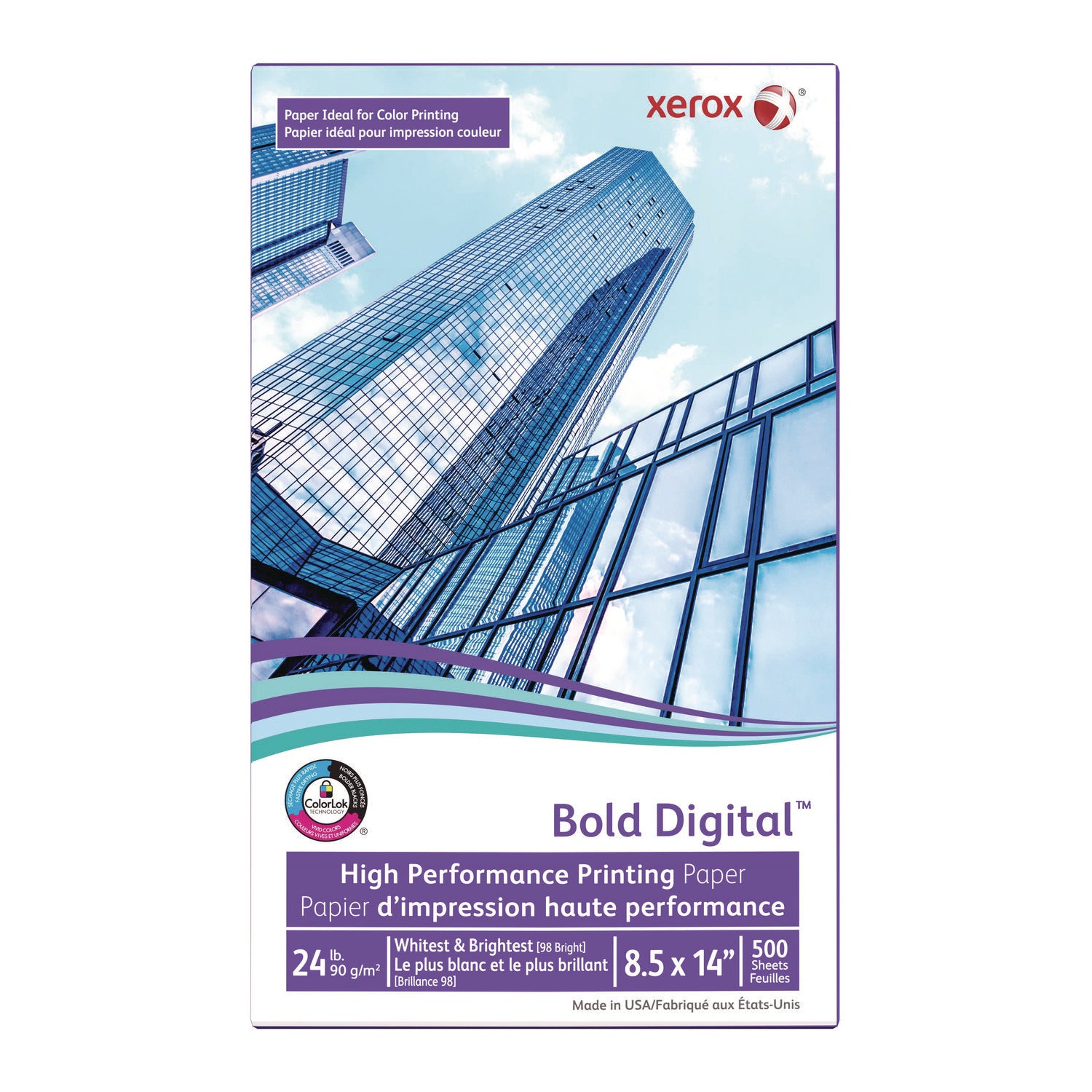 Bold Digital Printing Paper, 98 Bright, 24 lb Bond Weight, 8.5 x 14, White, 500 Sheets/Ream, 8 Reams/Carton