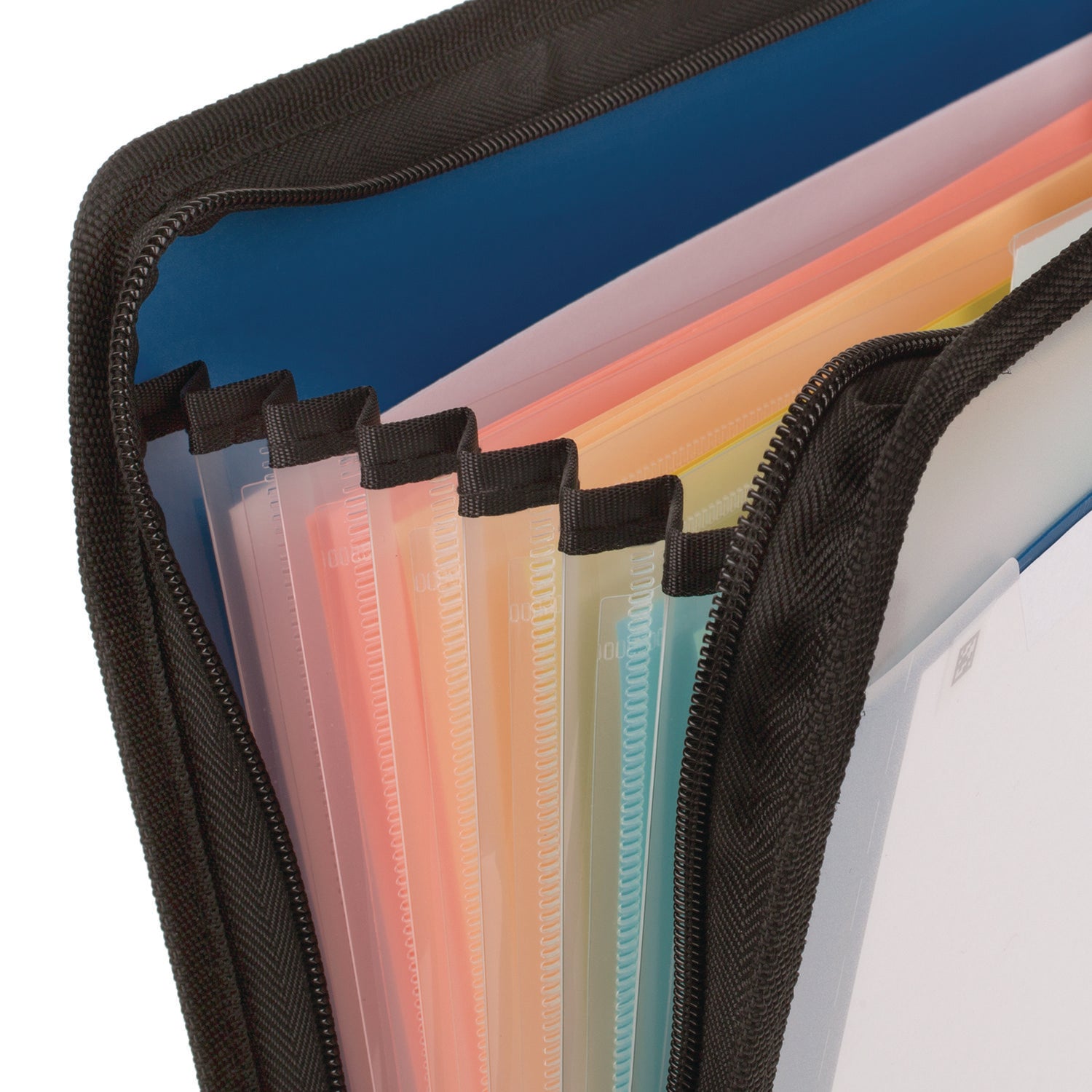 Expanding File, 7.5" Expansion, 7 Sections, Zipper Closure, Letter Size, Randomly Assorted Colors Five Star® Flipcost