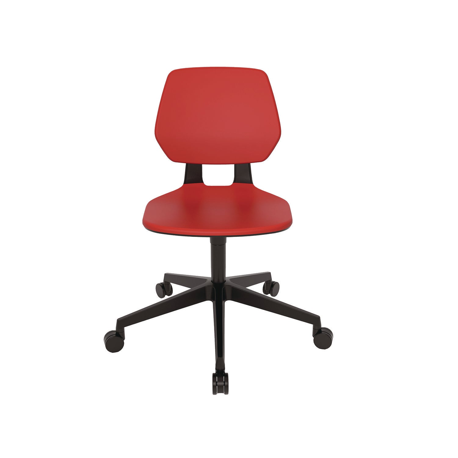 Commute Task Chair, Supports Up to 275 lbs, 18.25" to 22.25" Seat Height, Red Seat, Red Back, Black Base Safco® Flipcost