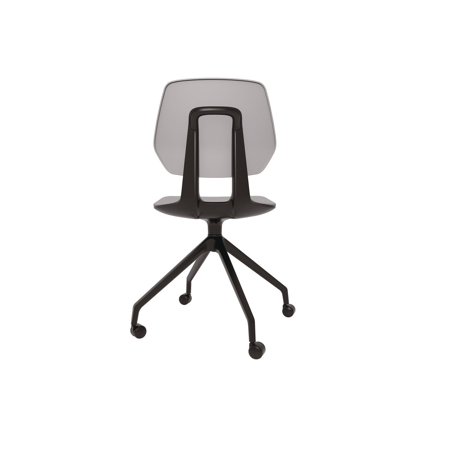 Safco® Commute Guest Chair, Supports Up to 275 lbs, 19" Seat Height, Gray Seat, Gray Back, Black Base