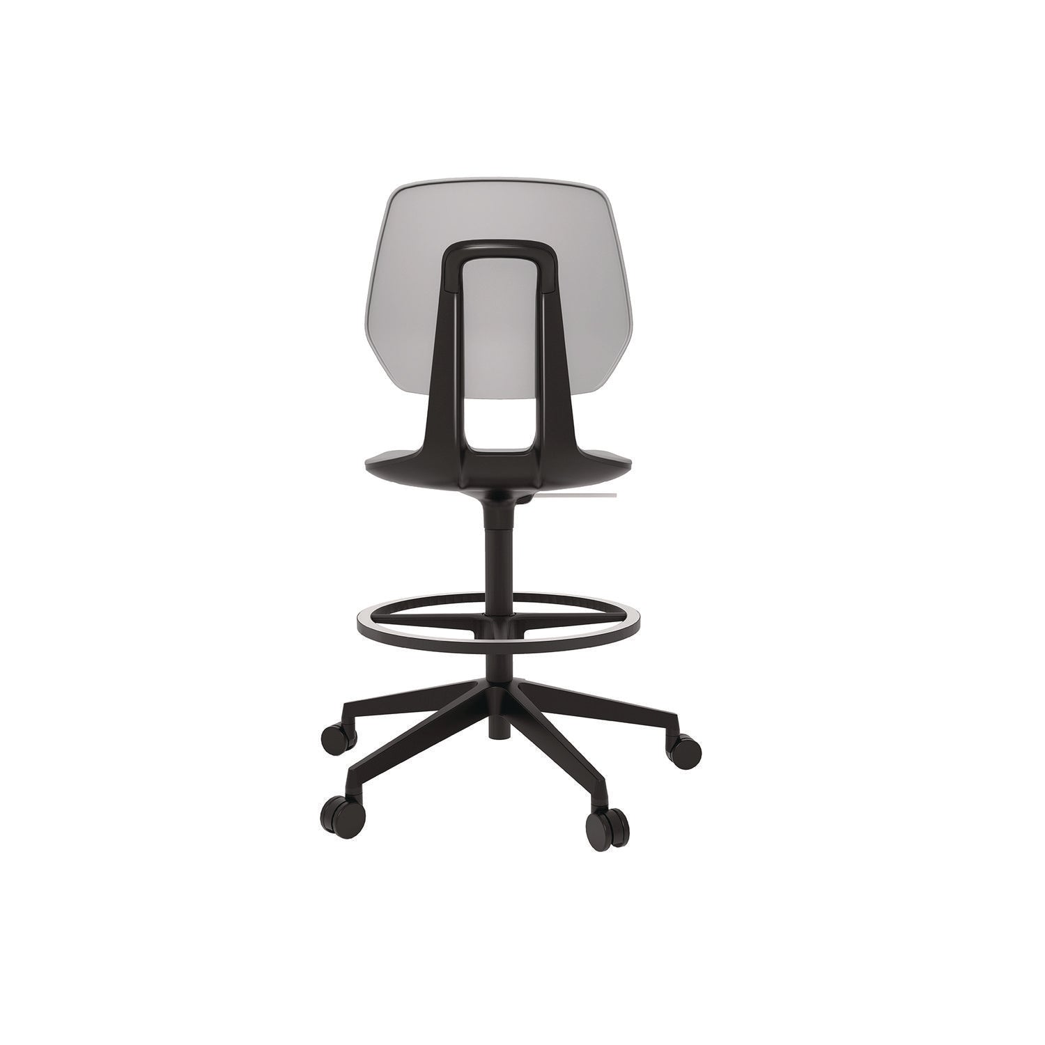 Safco® Commute Extended Height Task Chair, Supports Up to 275 lbs, 18.25" to 22.25" Seat Height, Gray/Black