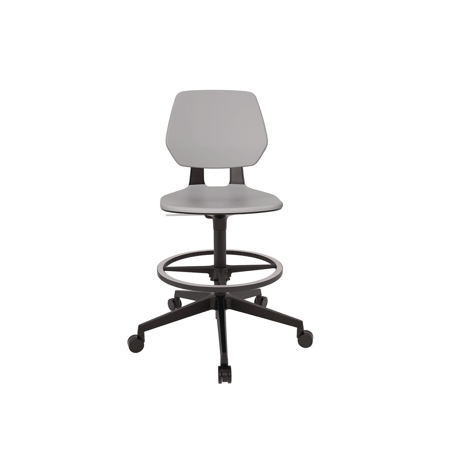 Safco® Commute Extended Height Task Chair, Supports Up to 275 lbs, 18.25" to 22.25" Seat Height, Gray/Black