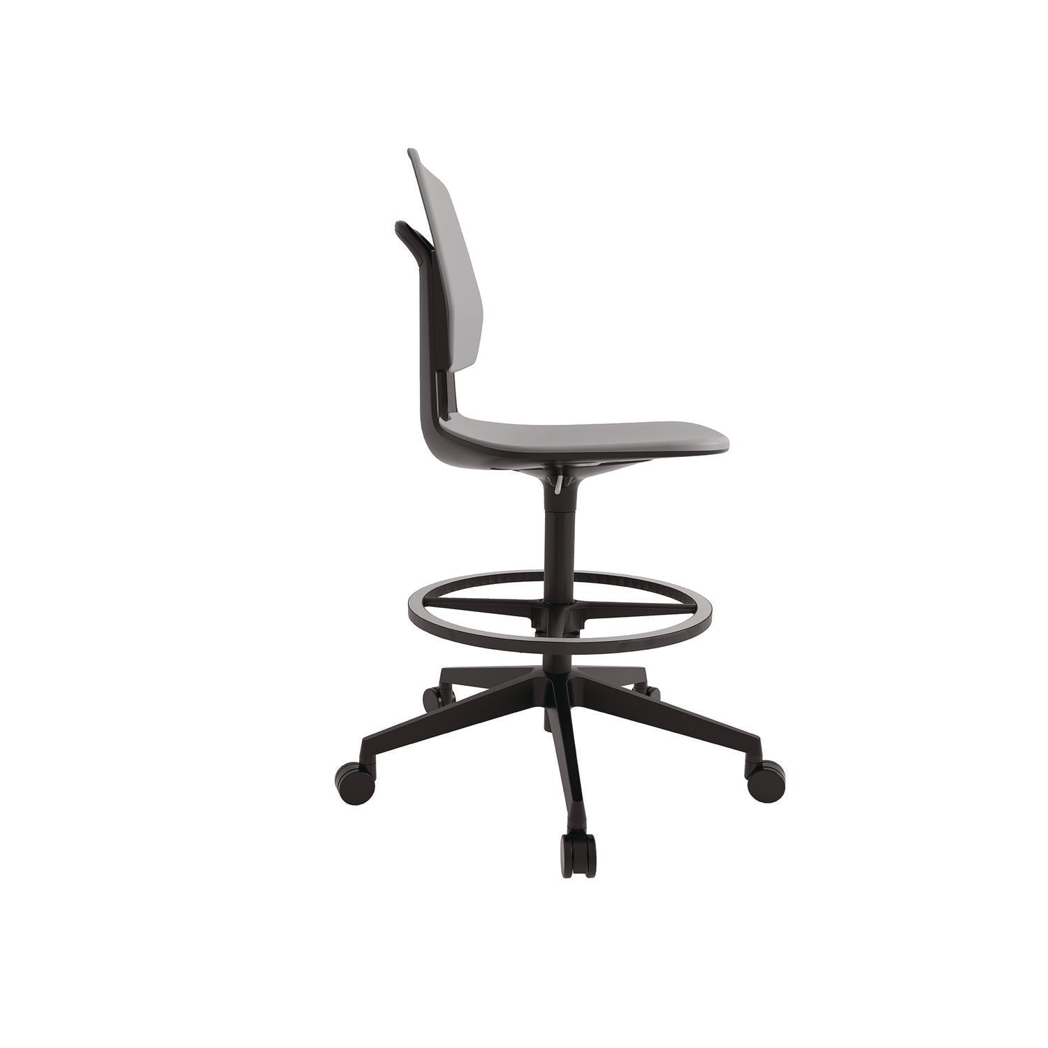 Safco® Commute Extended Height Task Chair, Supports Up to 275 lbs, 18.25" to 22.25" Seat Height, Gray/Black